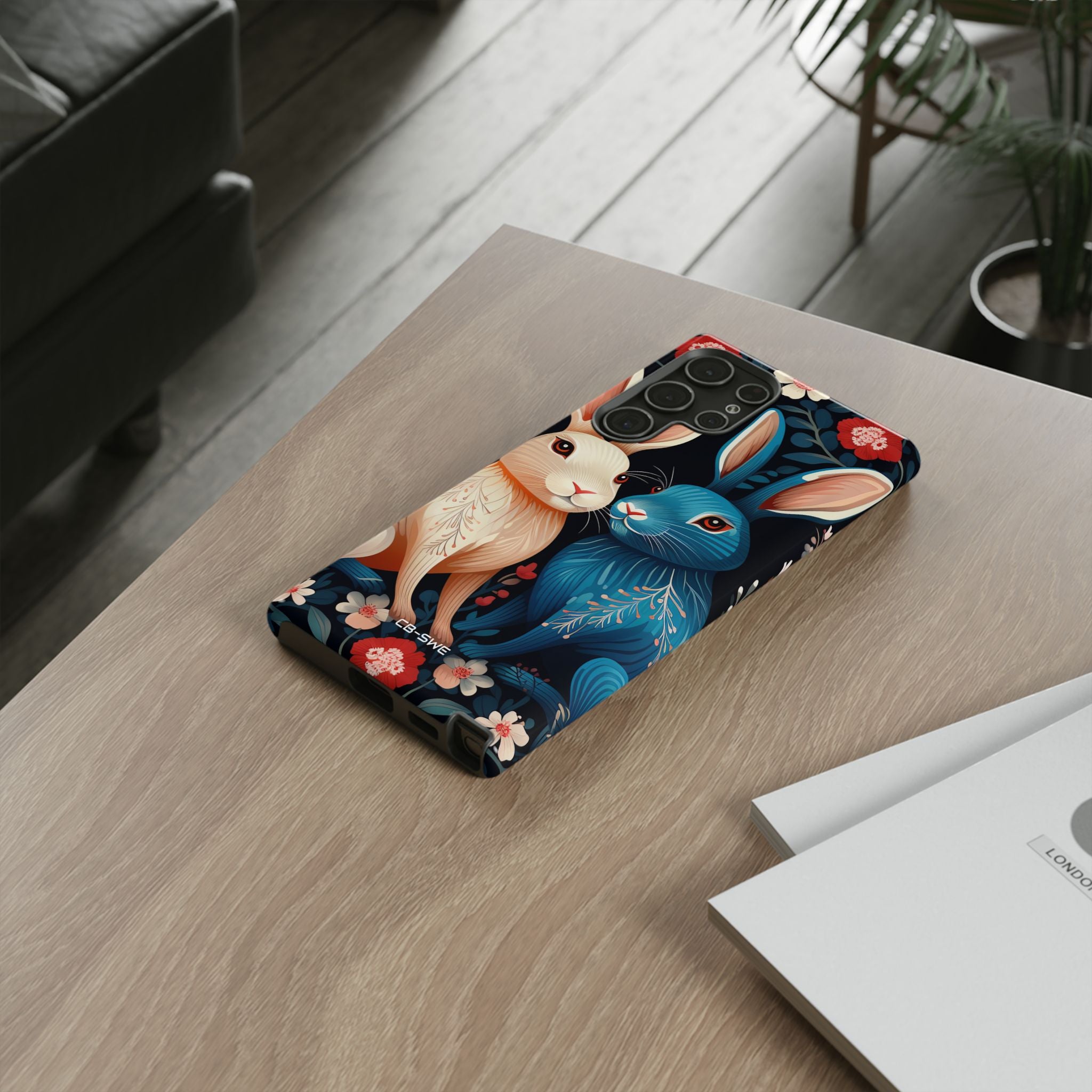 Rabbits Embrace Blossoms - Samsung Case