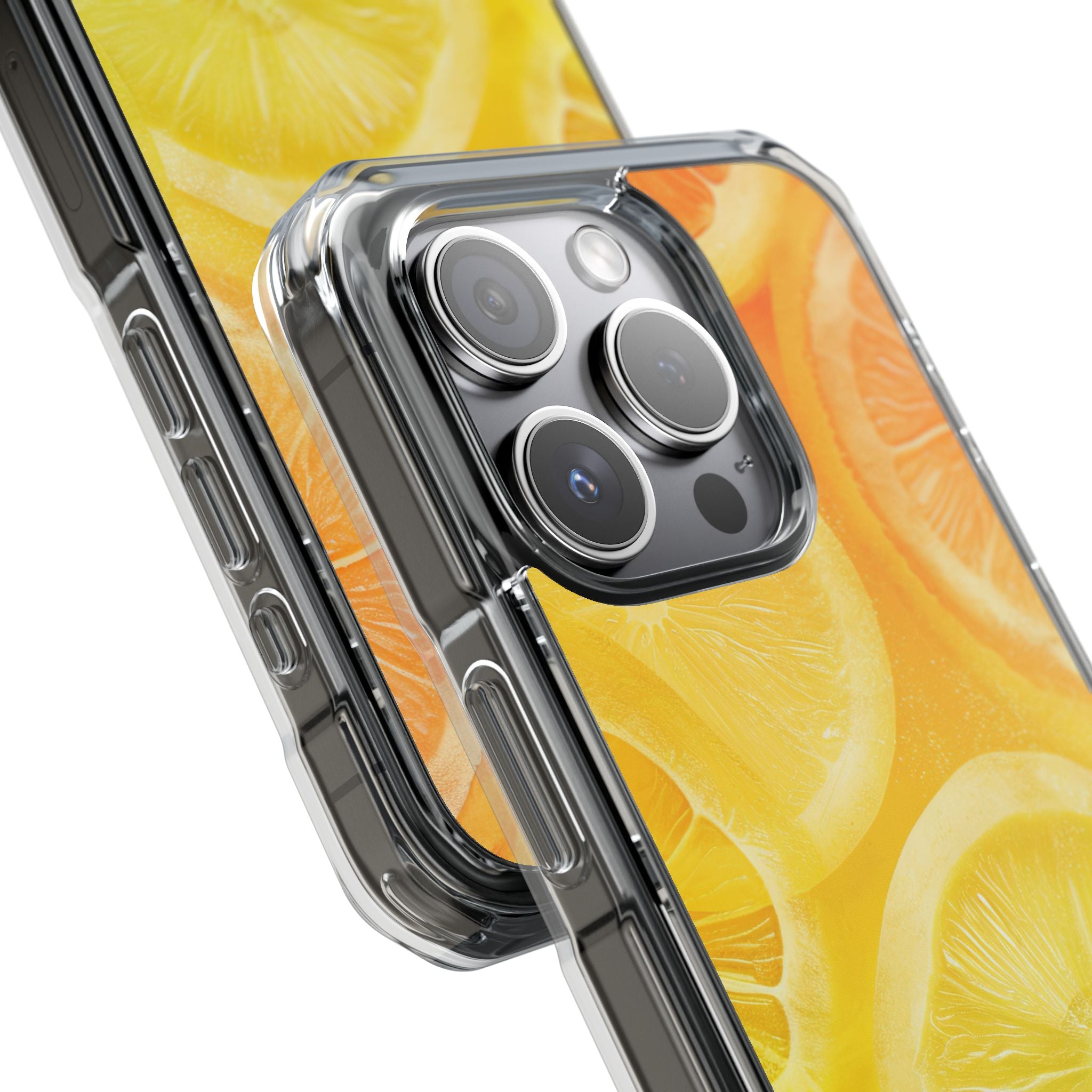Citrus Splash Burst iPhone 15 - Impact Clear+