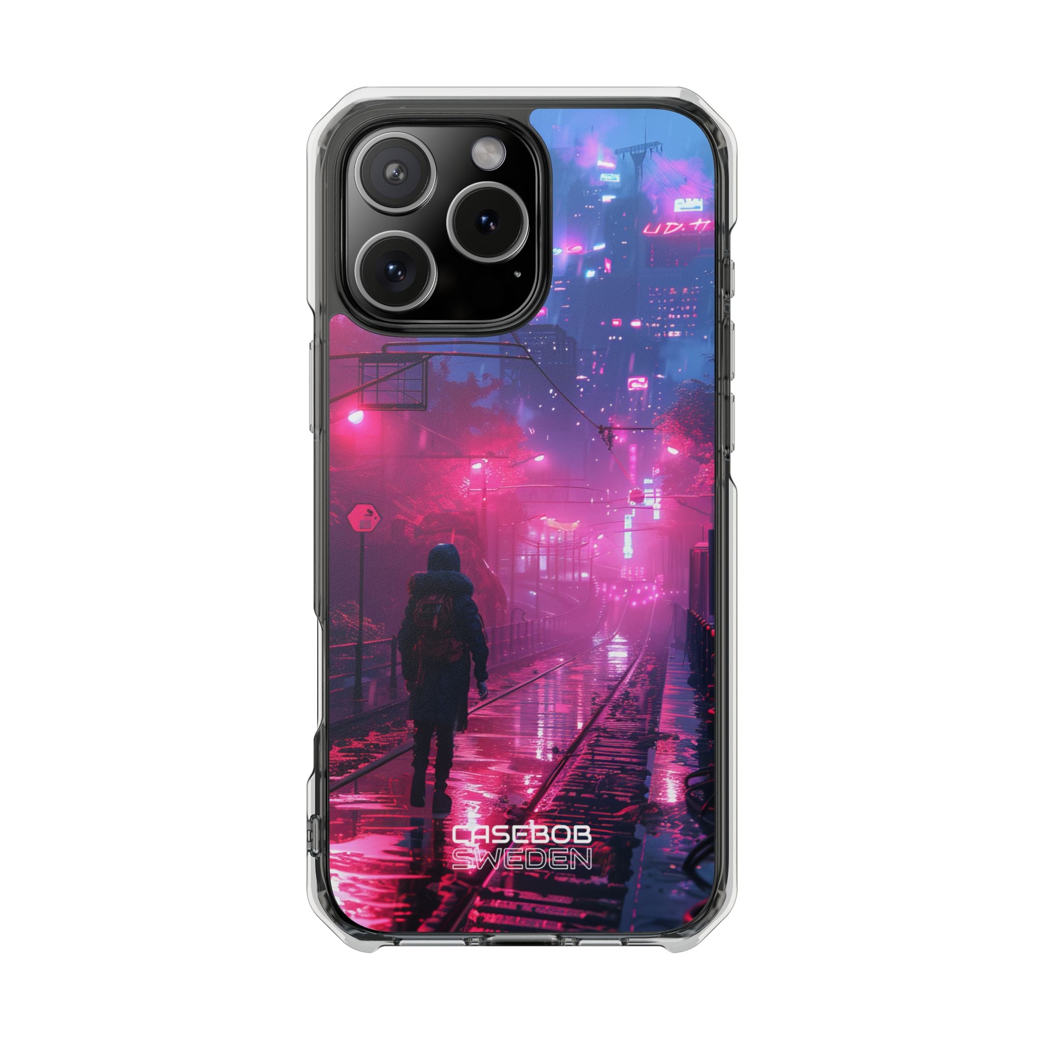 Neon Shadow City iPhone 16 - Impact Clear+
