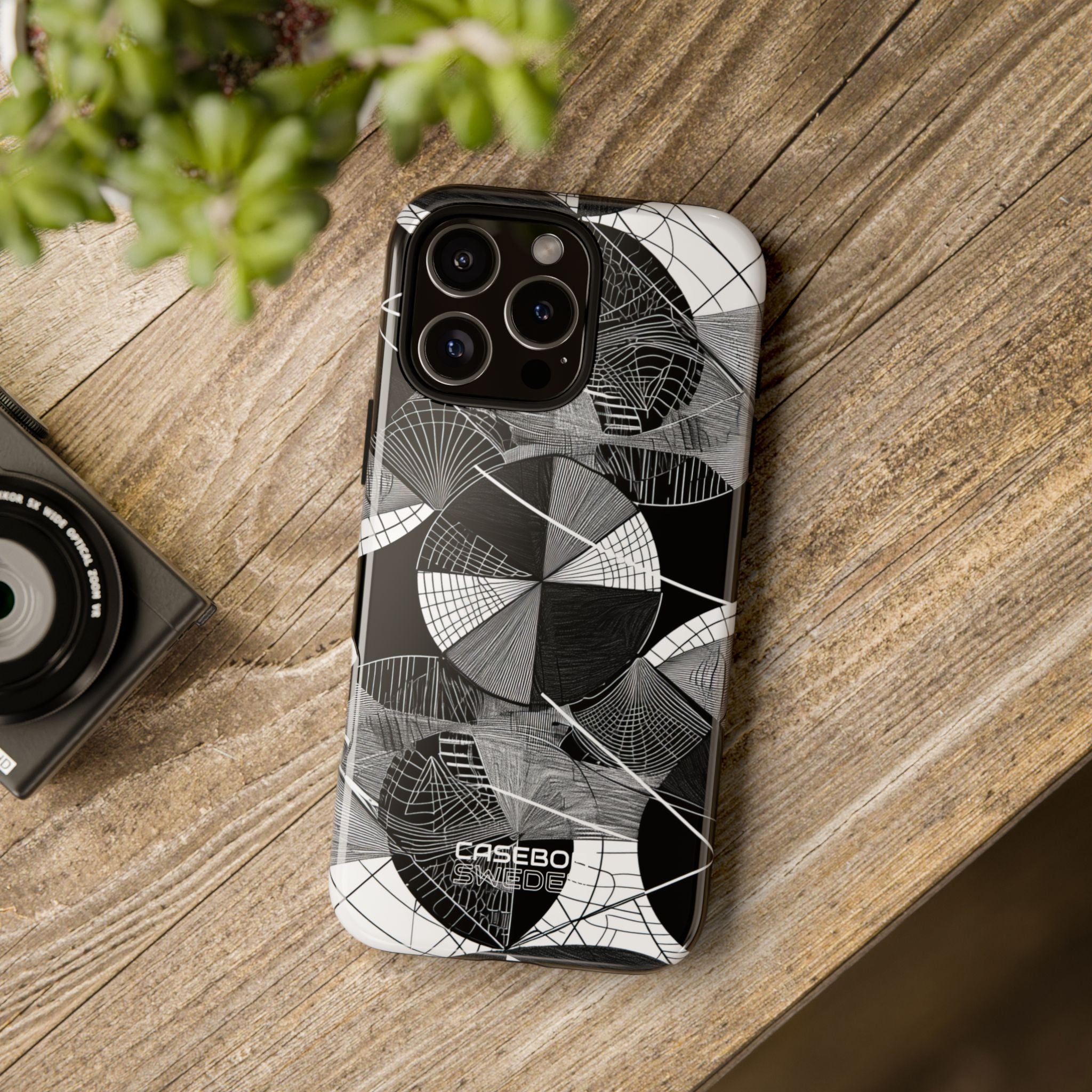 Labirinto a Cerchio Monocromatico iPhone 16 - Tough