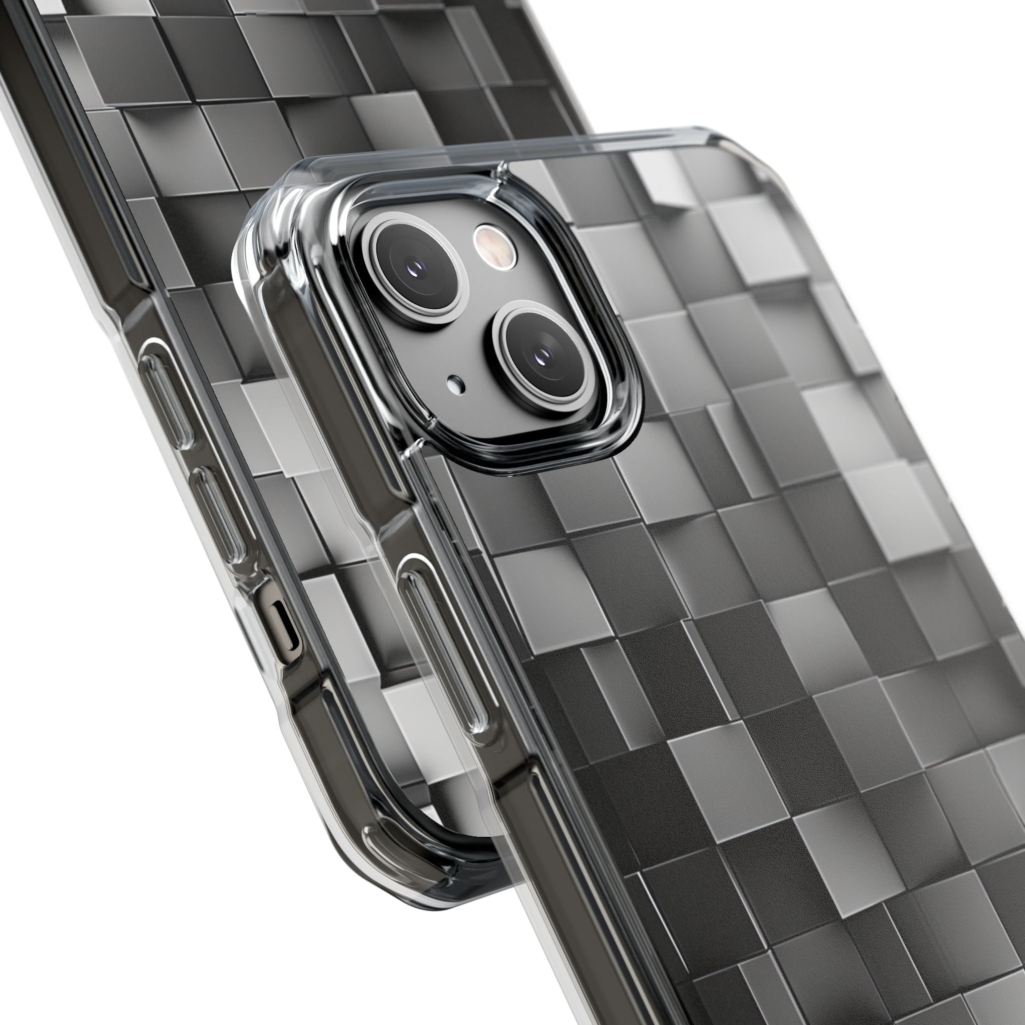 Monochrome Cube Depth iPhone 14 - Impact Clear+