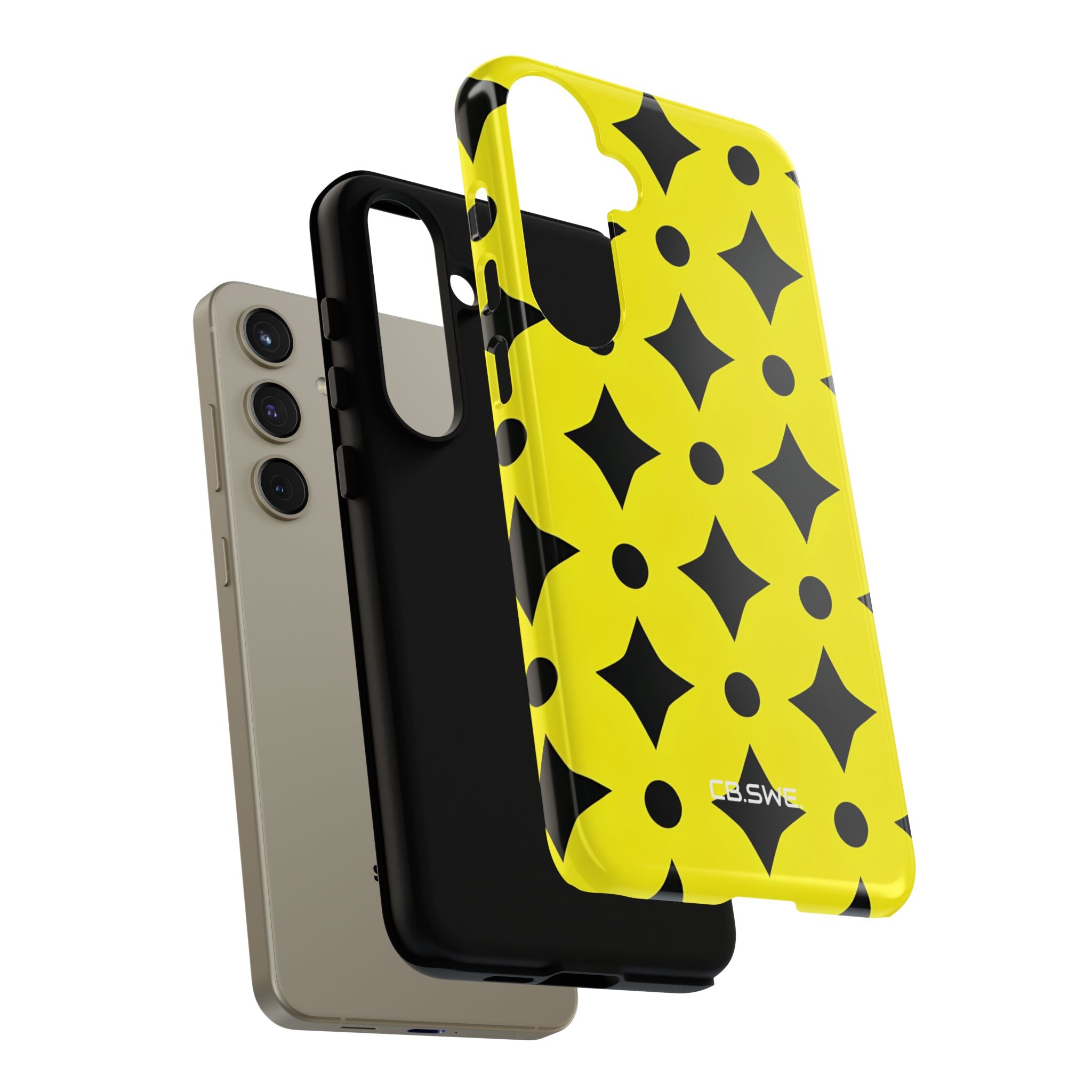 Vibrant Geometric Black Triangle Star Samsung S24 - Tough