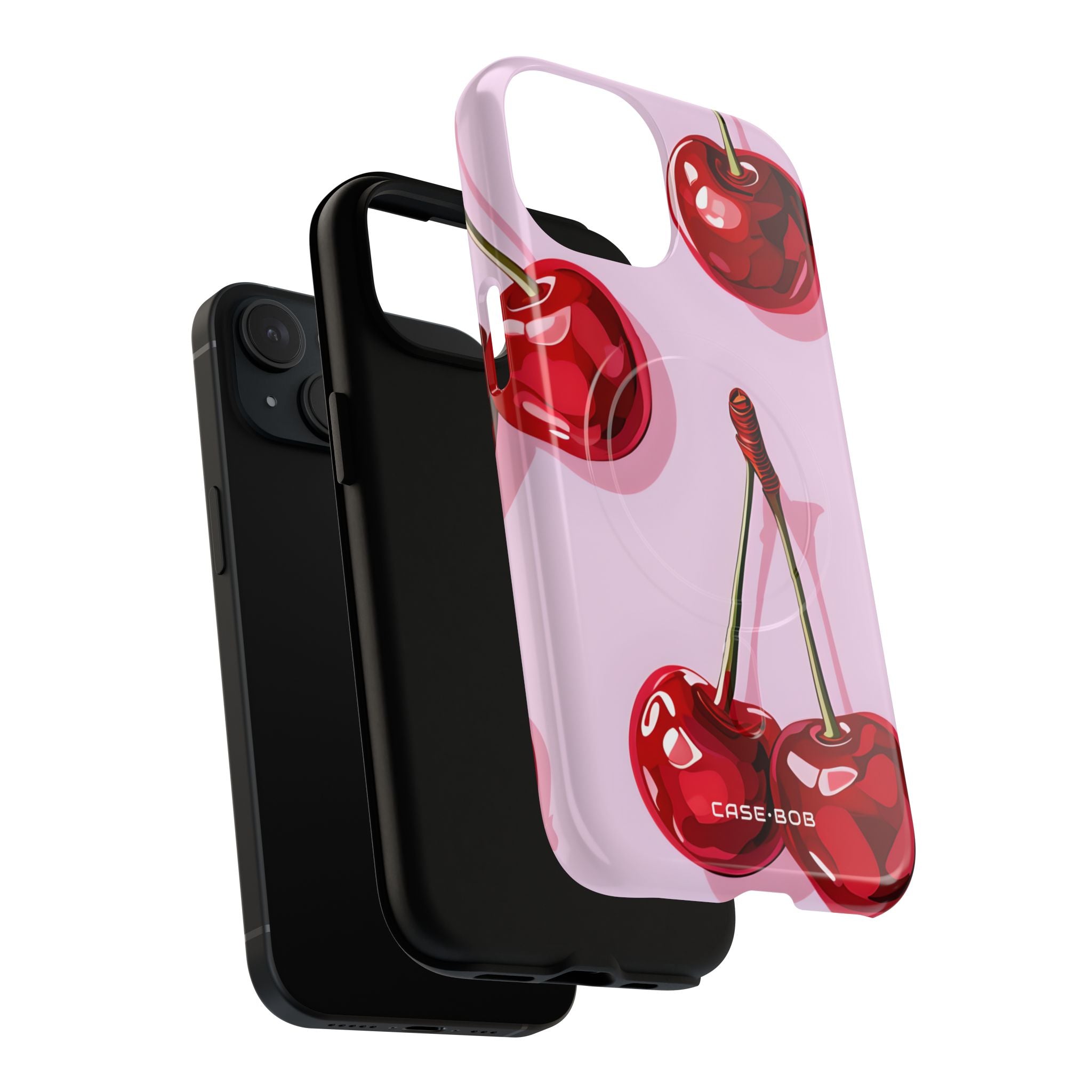 Glossy Cherry Burst iPhone 15 Case - Tough+