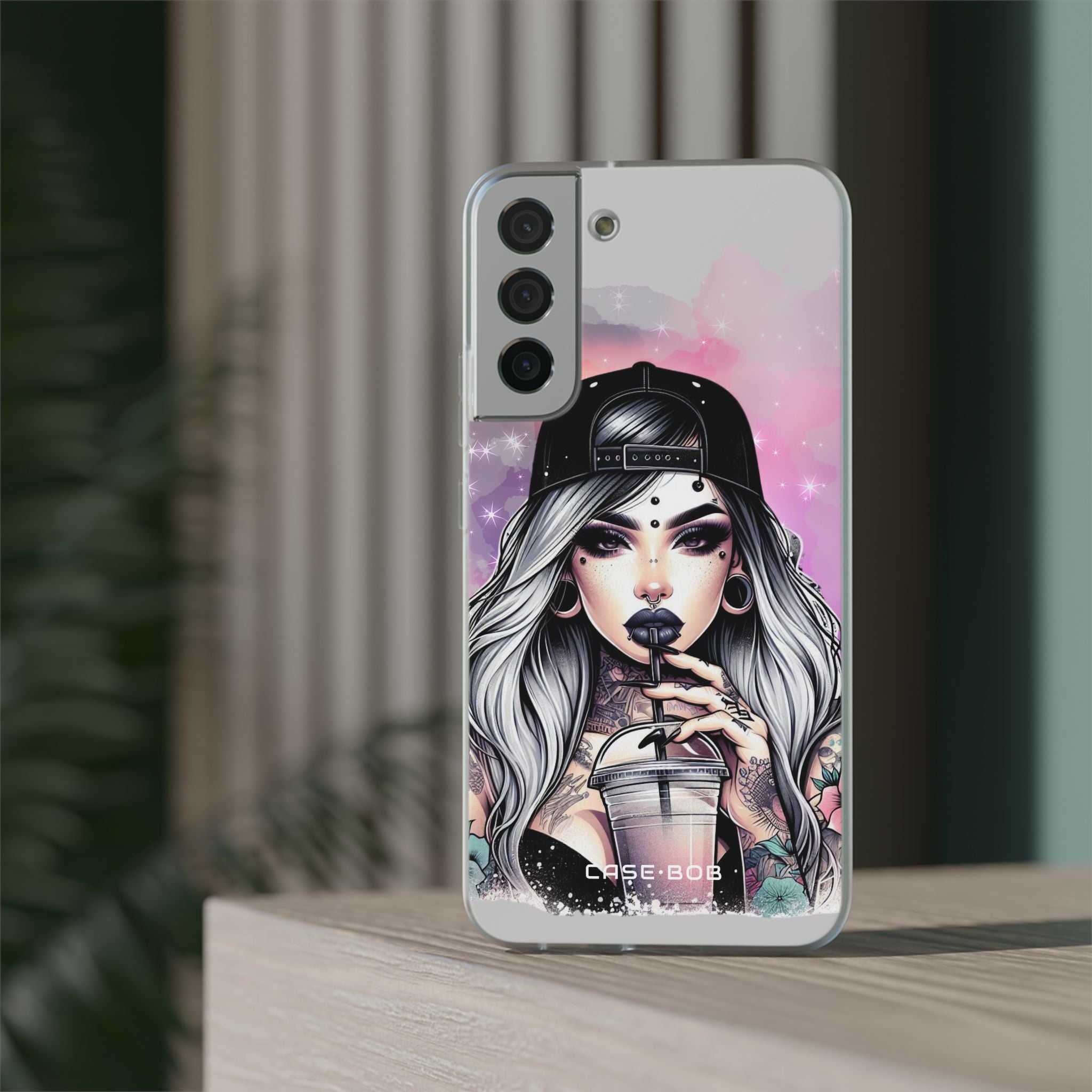 Silver Sip Nebula Samsung S22 Plus Case - Soft