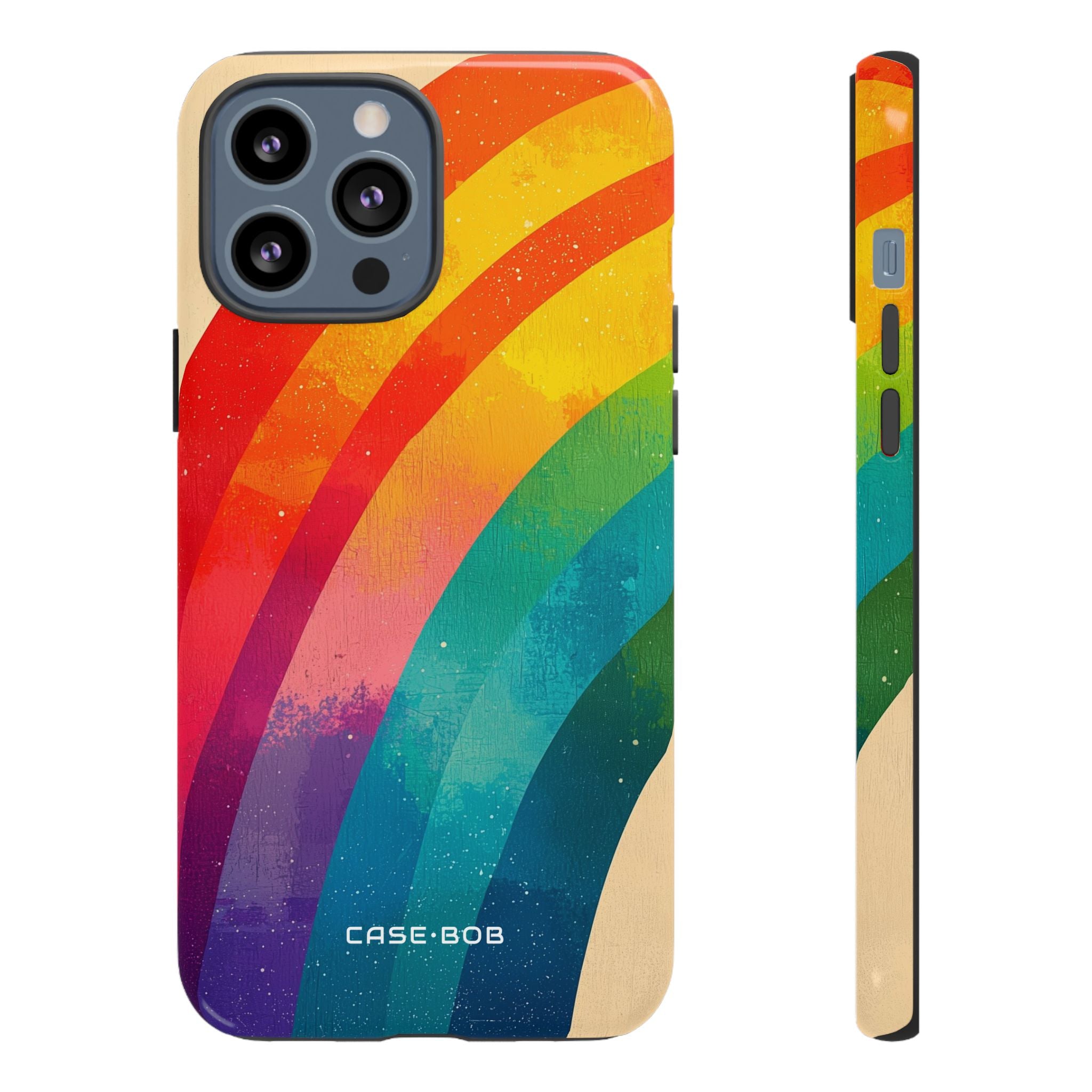 Textured Rainbow Arc iPhone 13 Pro Max Case - Tough