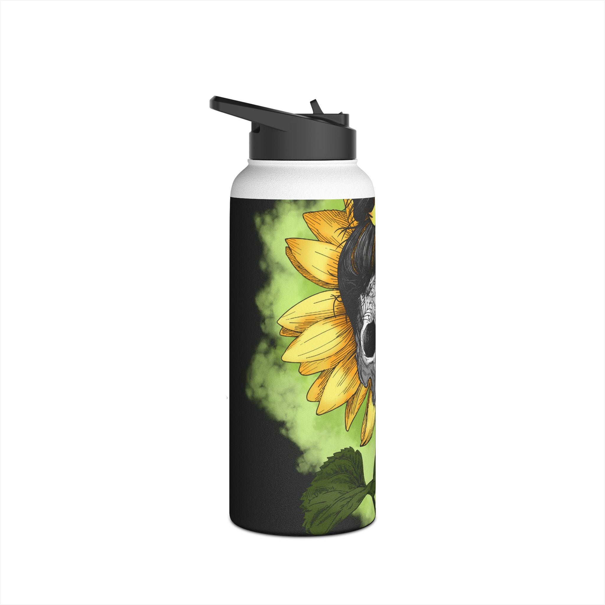 Skull Sunflower - Stainless Steel Water Bottle