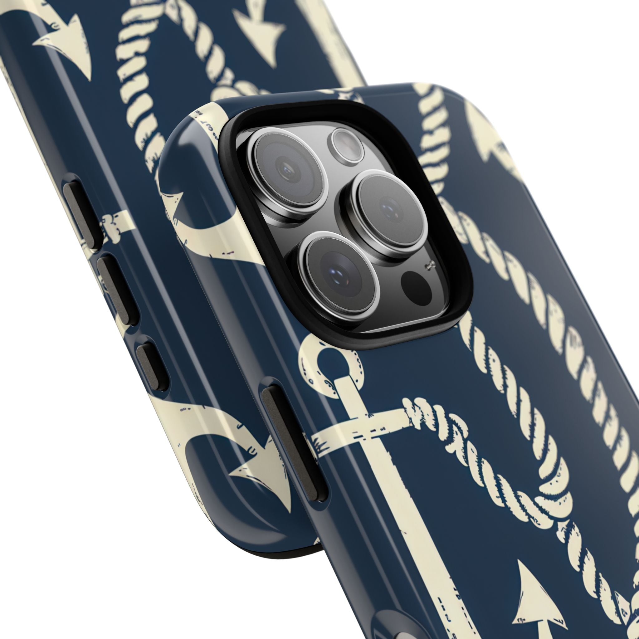 Nautical Anchors Rope iPhone 16 - Tough