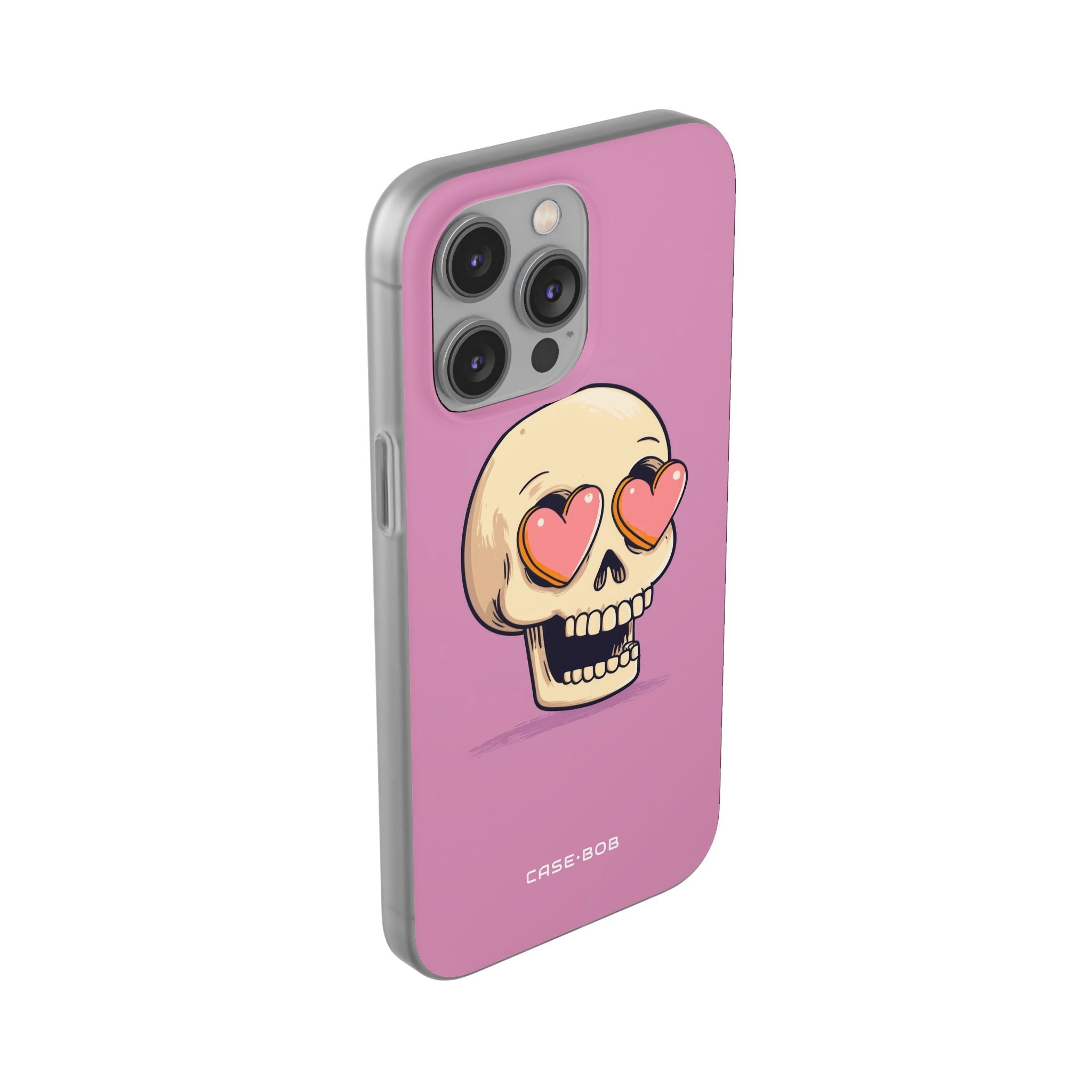 Heart Eyed Skull iPhone 14 Pro Max Case - Soft