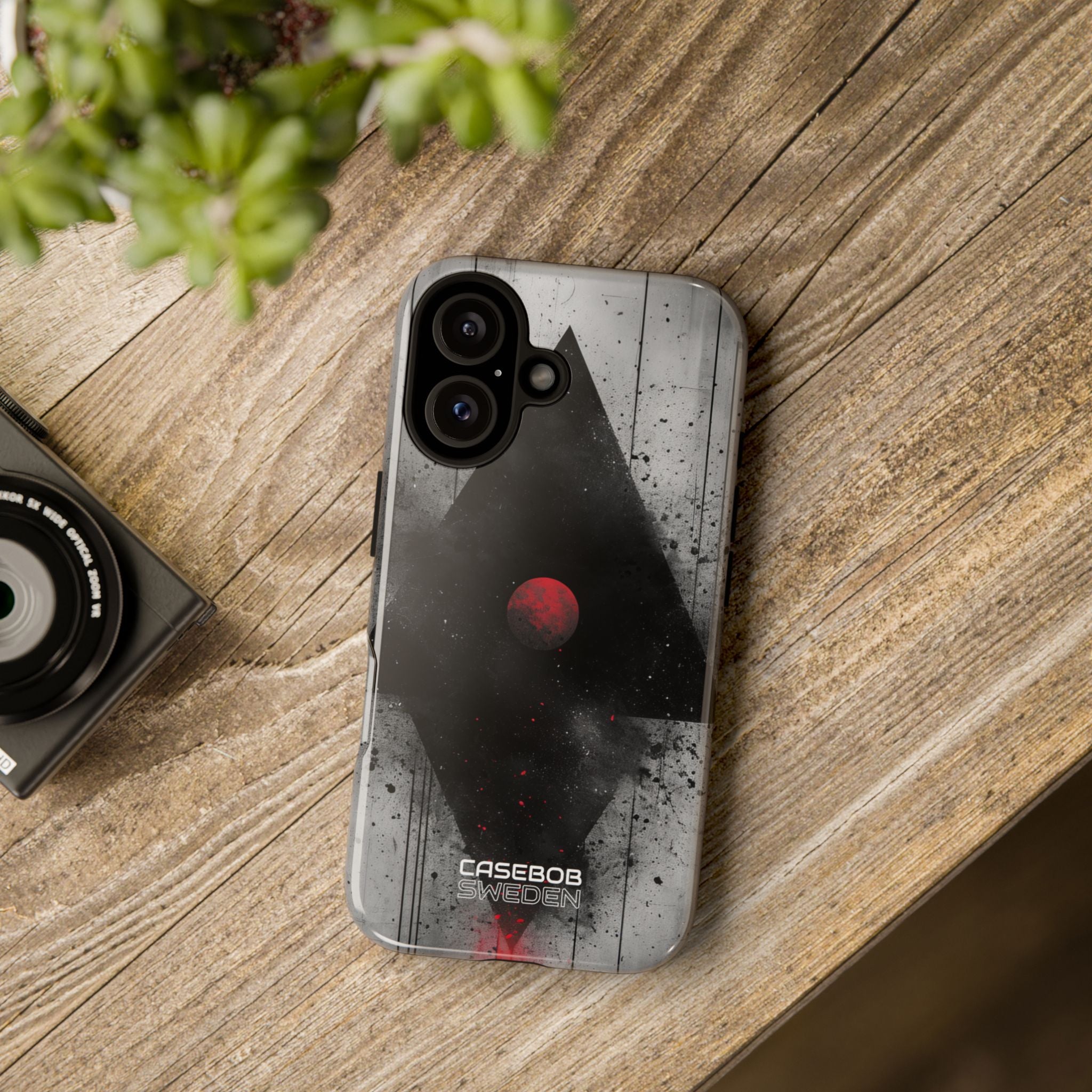 Crimson Core Geometry iPhone 16 - Tough