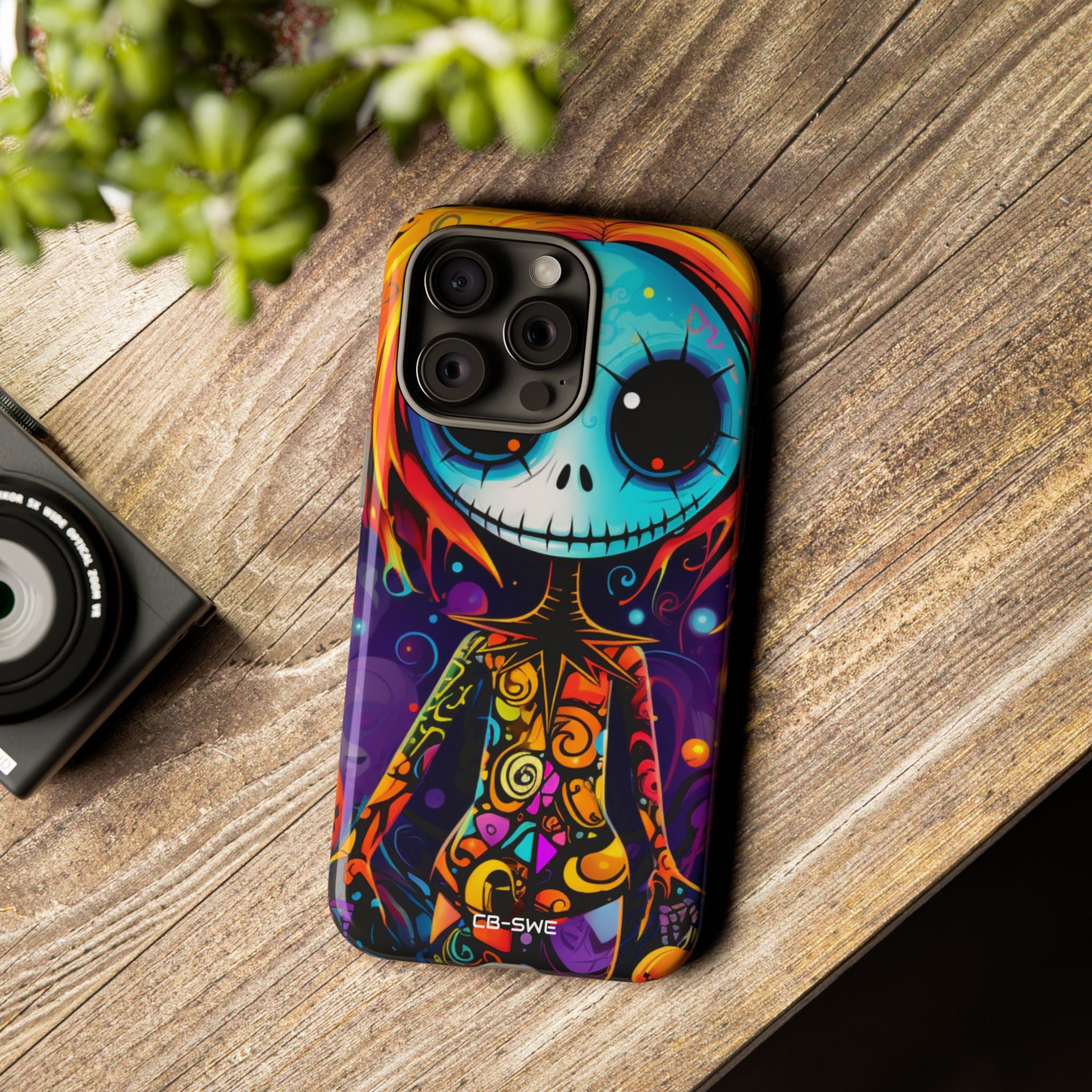 Skeletal Figure Laughs - iPhone Case