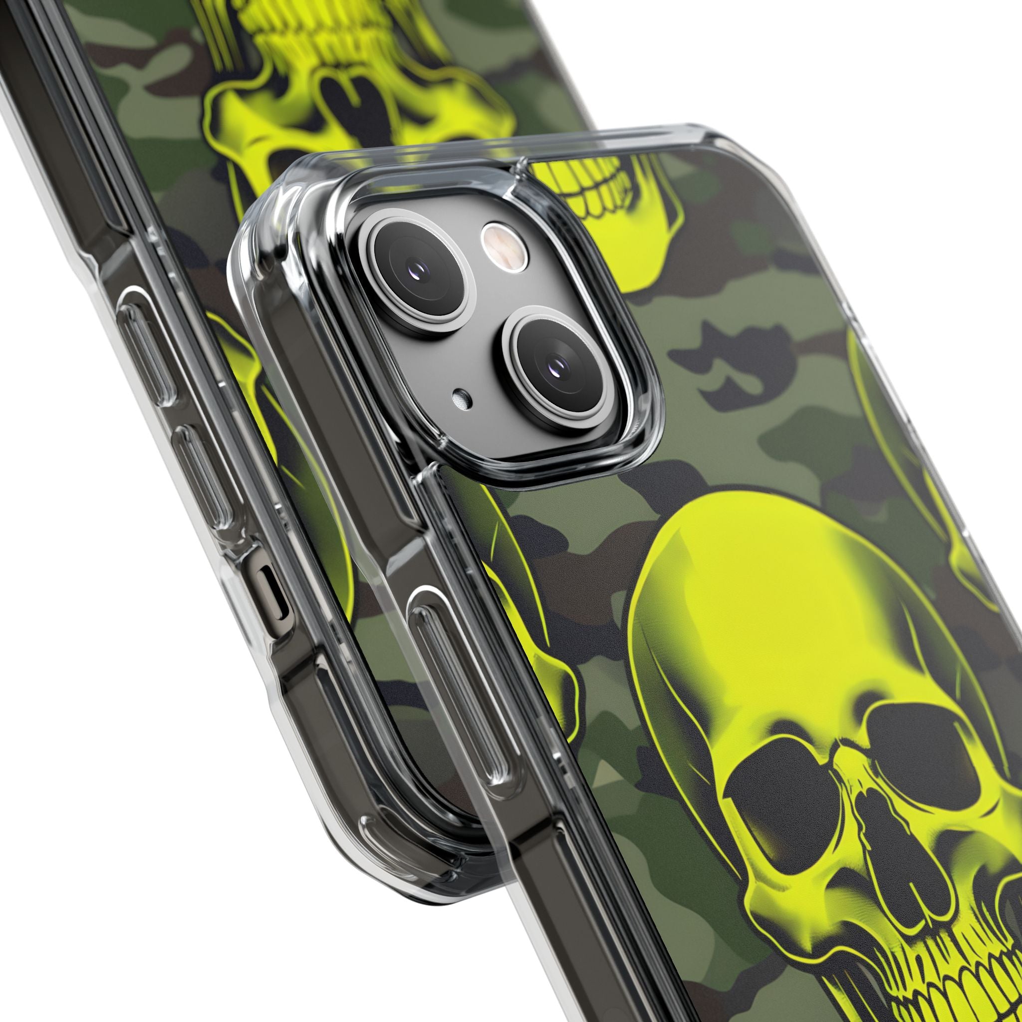 Neon Skull Camo iPhone 14 Case - Impact