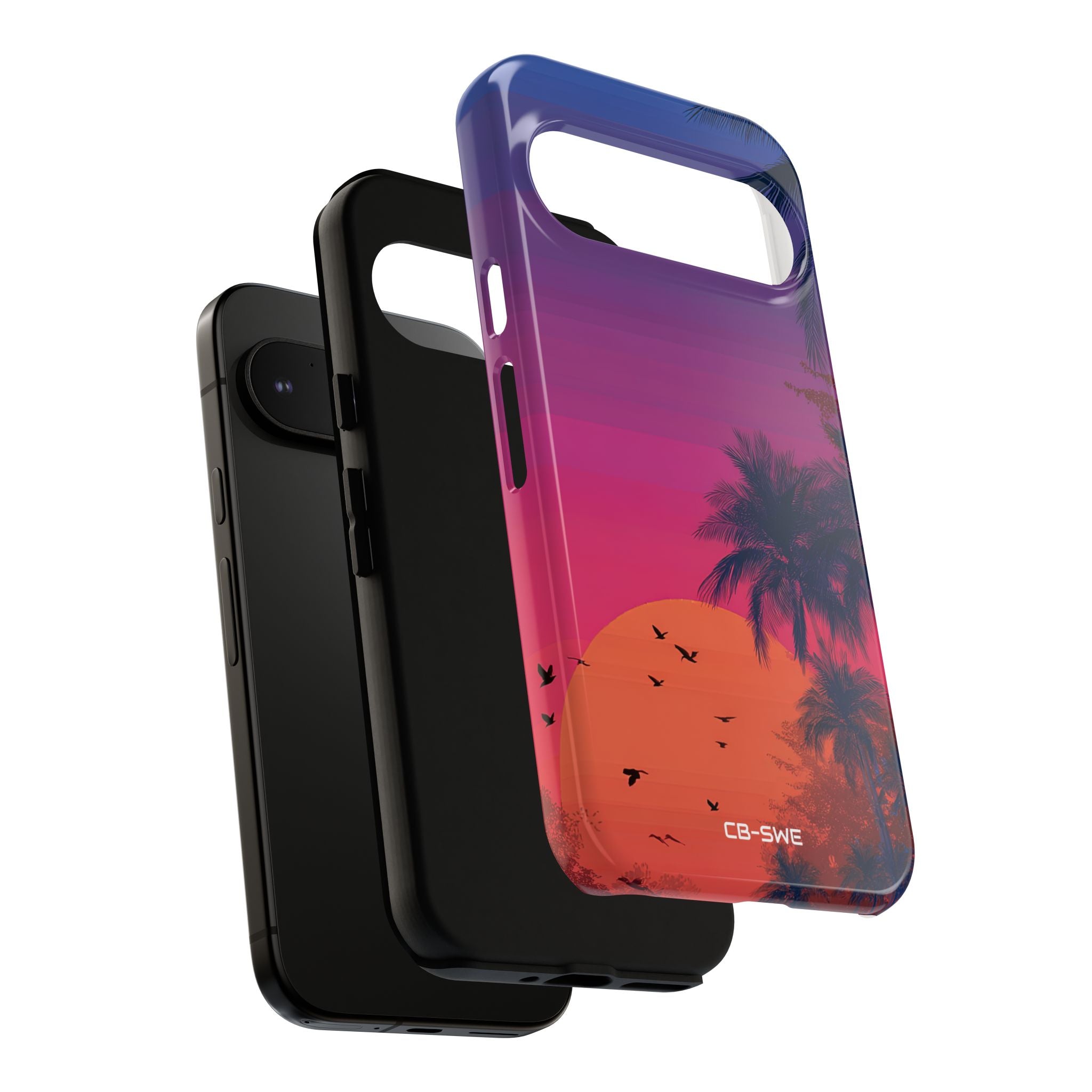 Tropical Sunset Silhouettes - Google Pixel Case