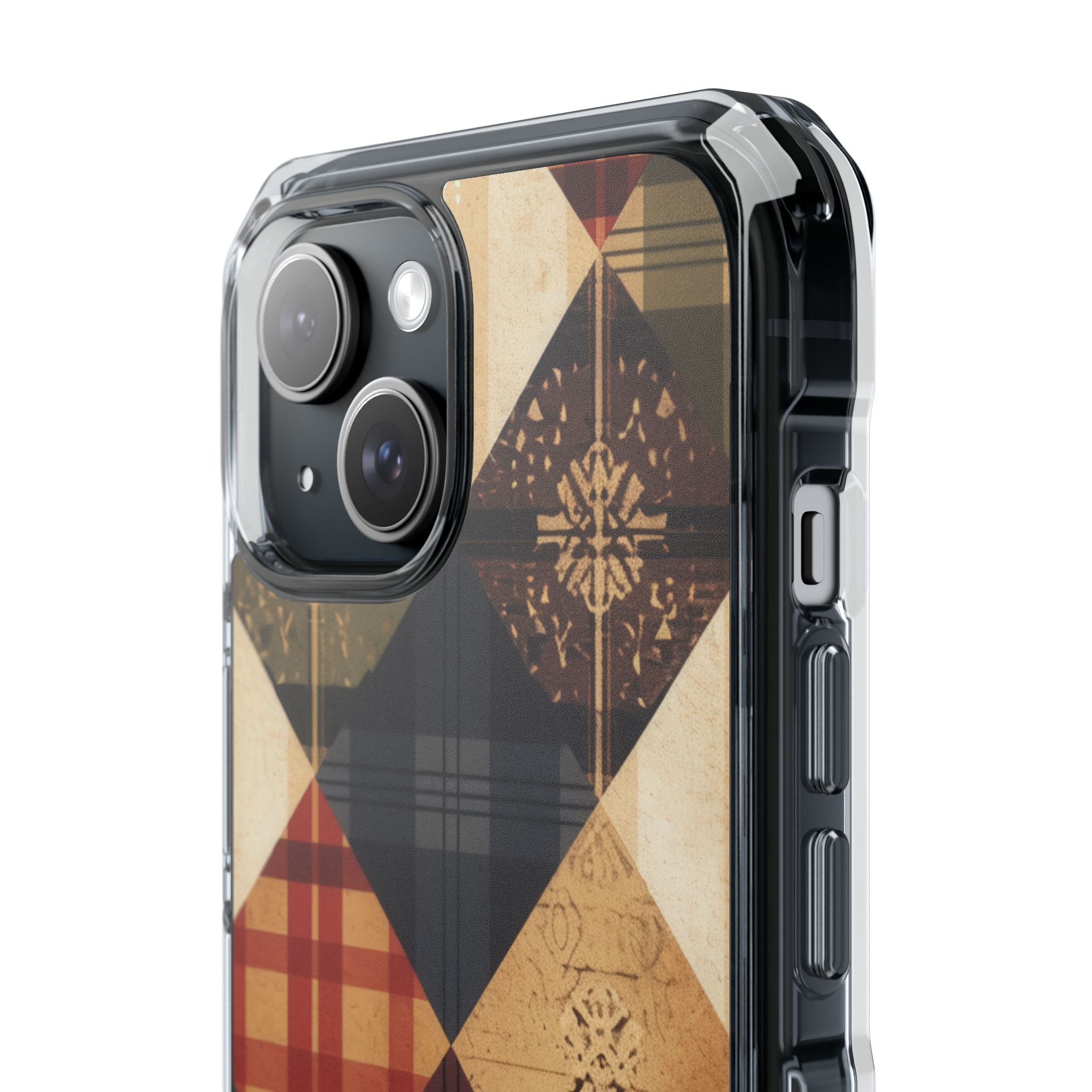 Rustic Quilt Charm iPhone 15 - Impact Clear+