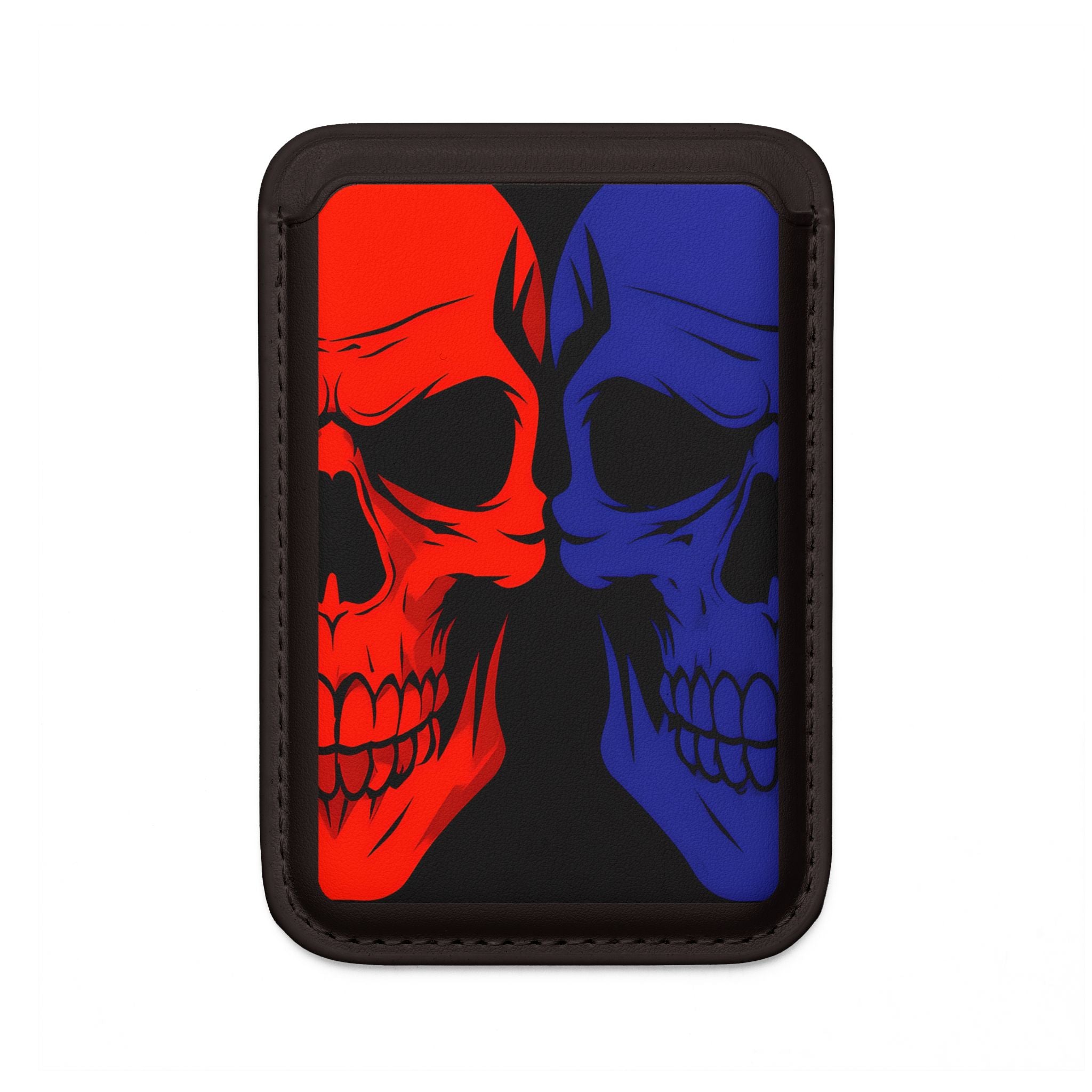 Dual Skulls RedBlue Wallet – MagSafe Ready