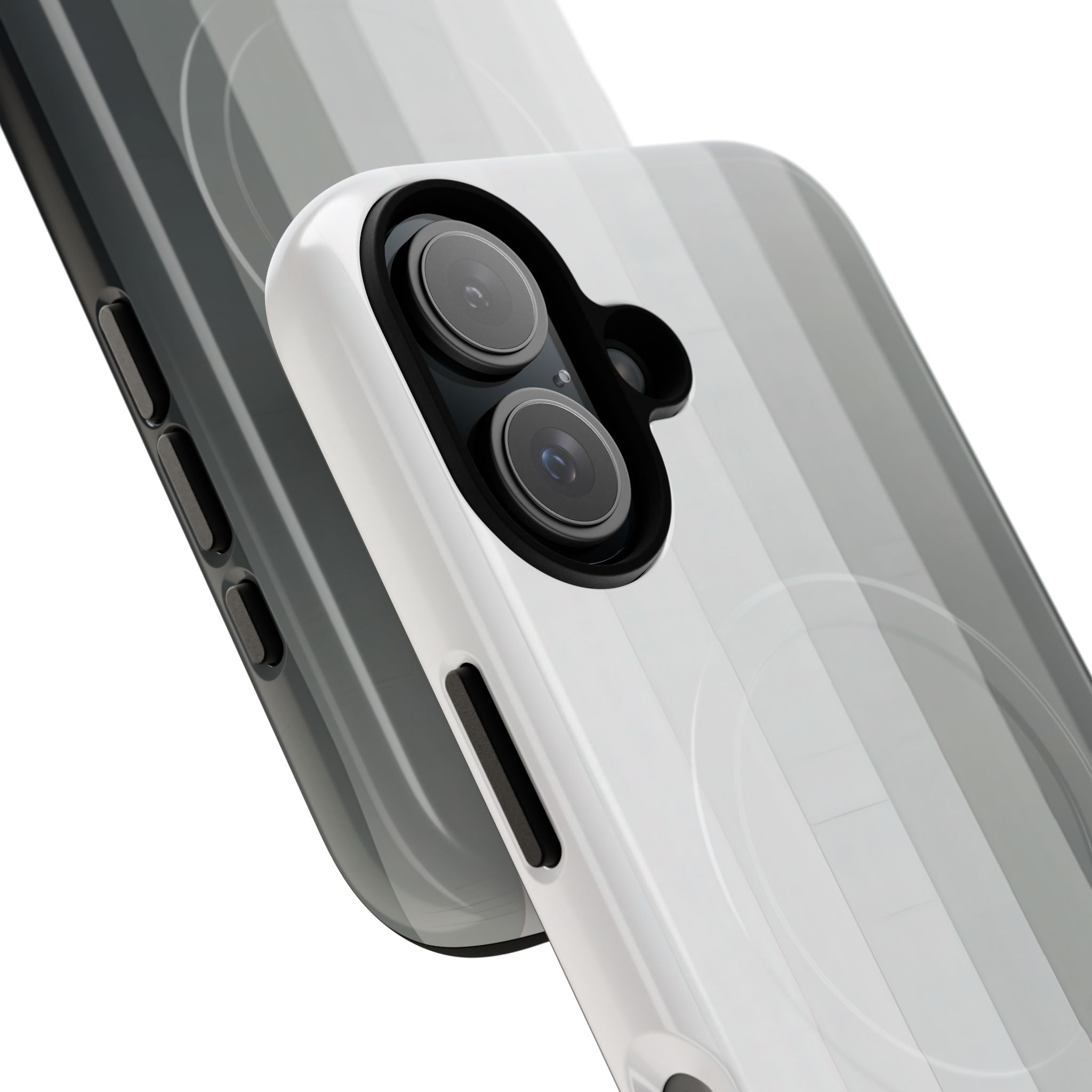 Silver Gradient Stripes iPhone 16 - Tough+