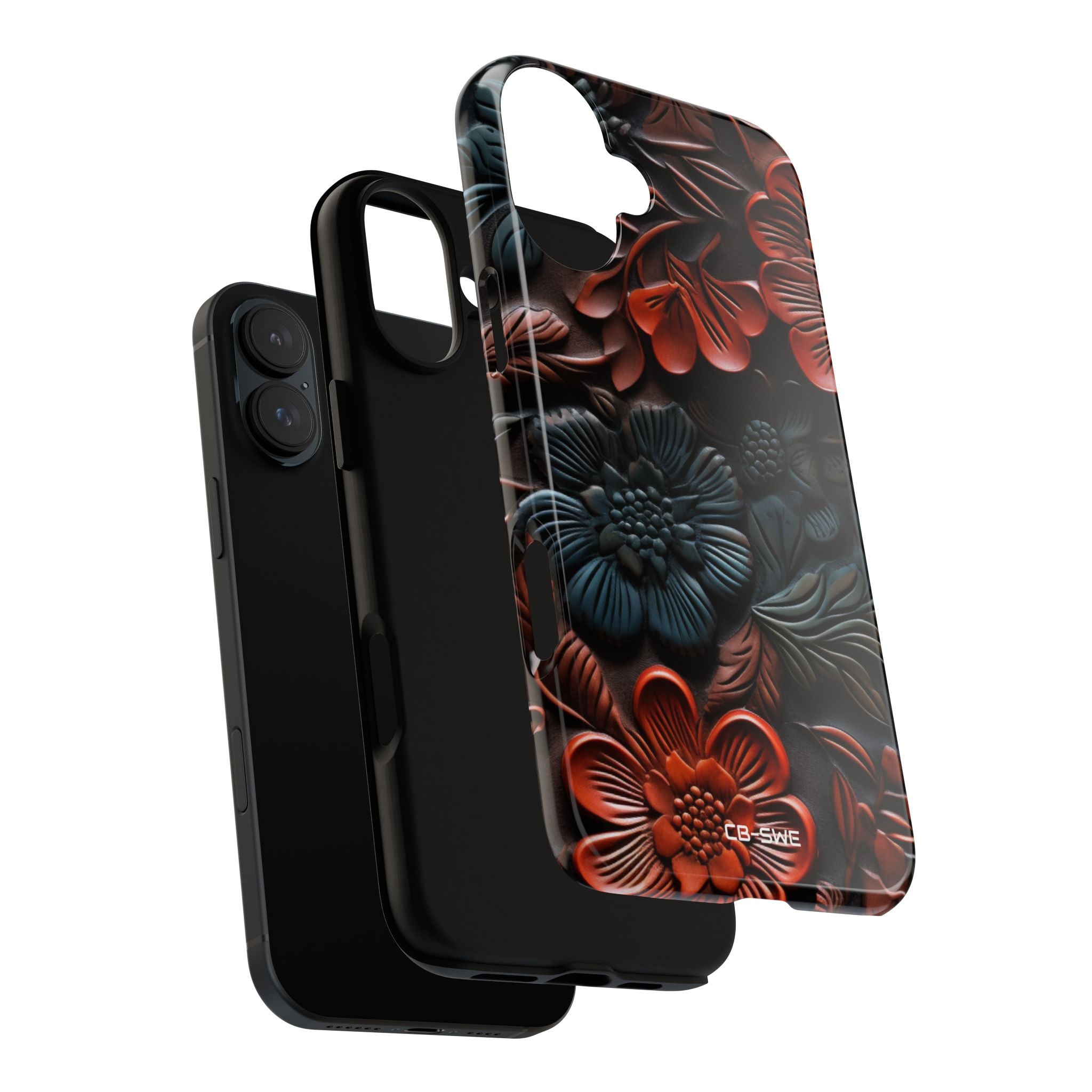 Sculpted Floral Elegance - iPhone Case