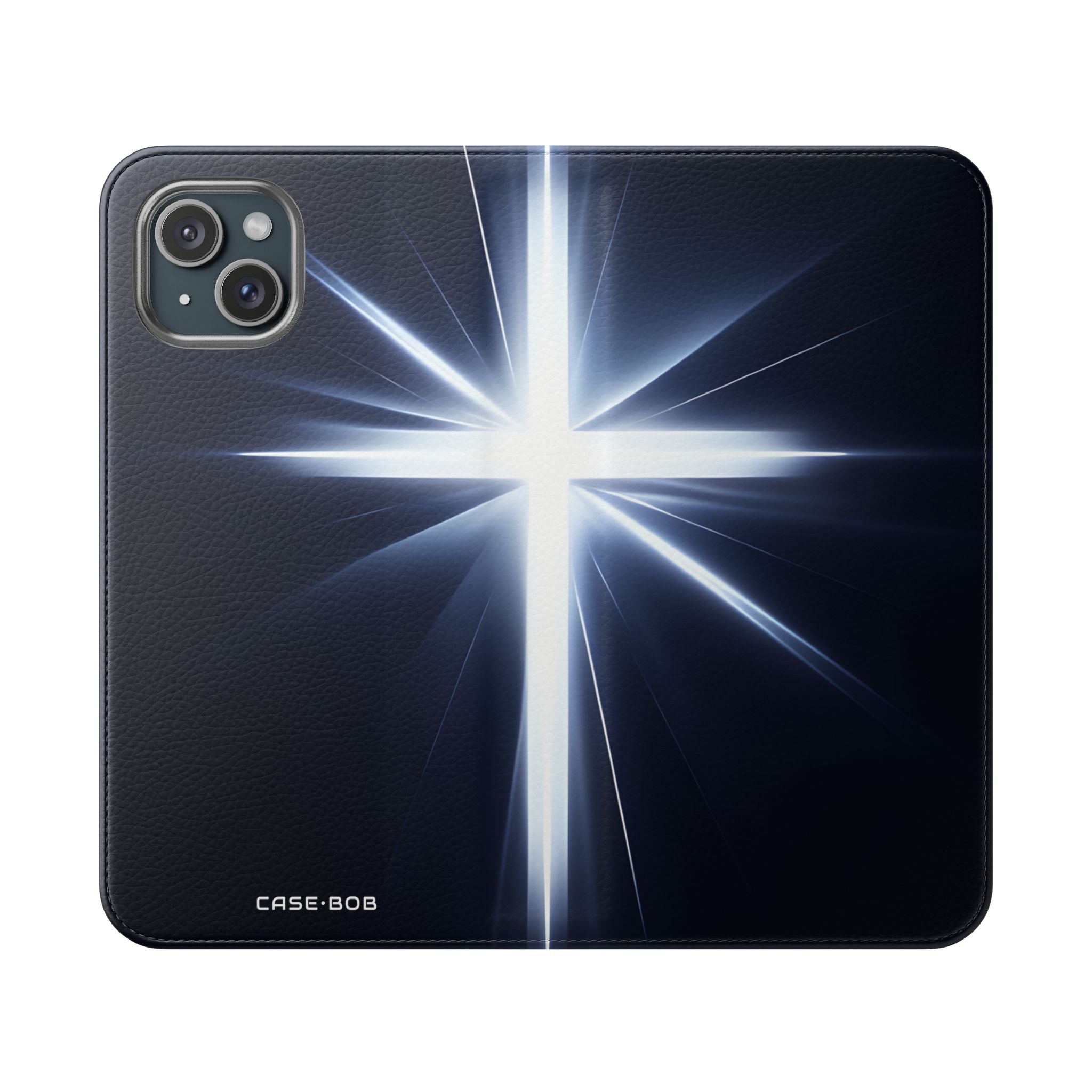 Glowing Crossburst - iPhone 15 Plus Case - Wallet