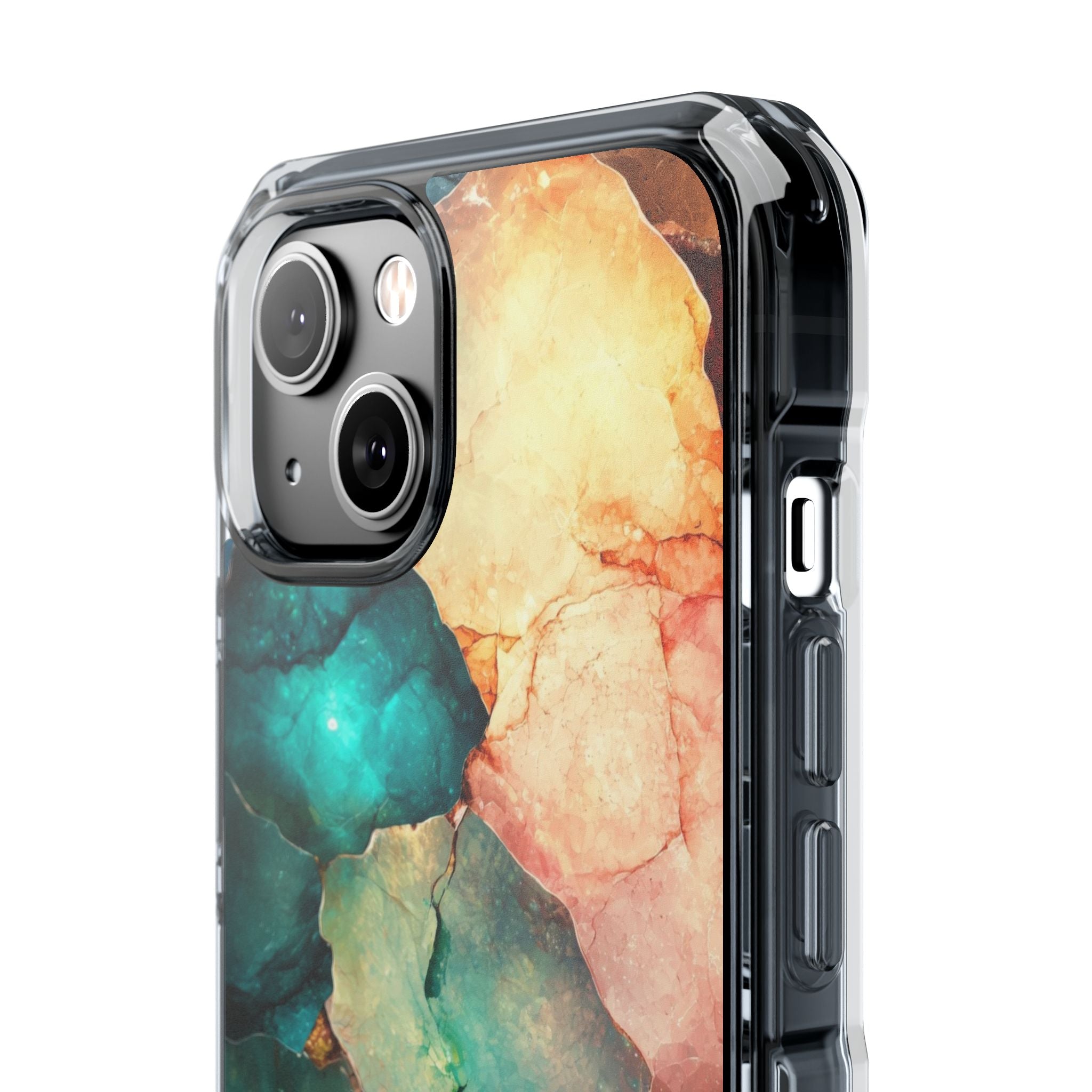 Teal Mosaic Veins iPhone 14 Case - Impact