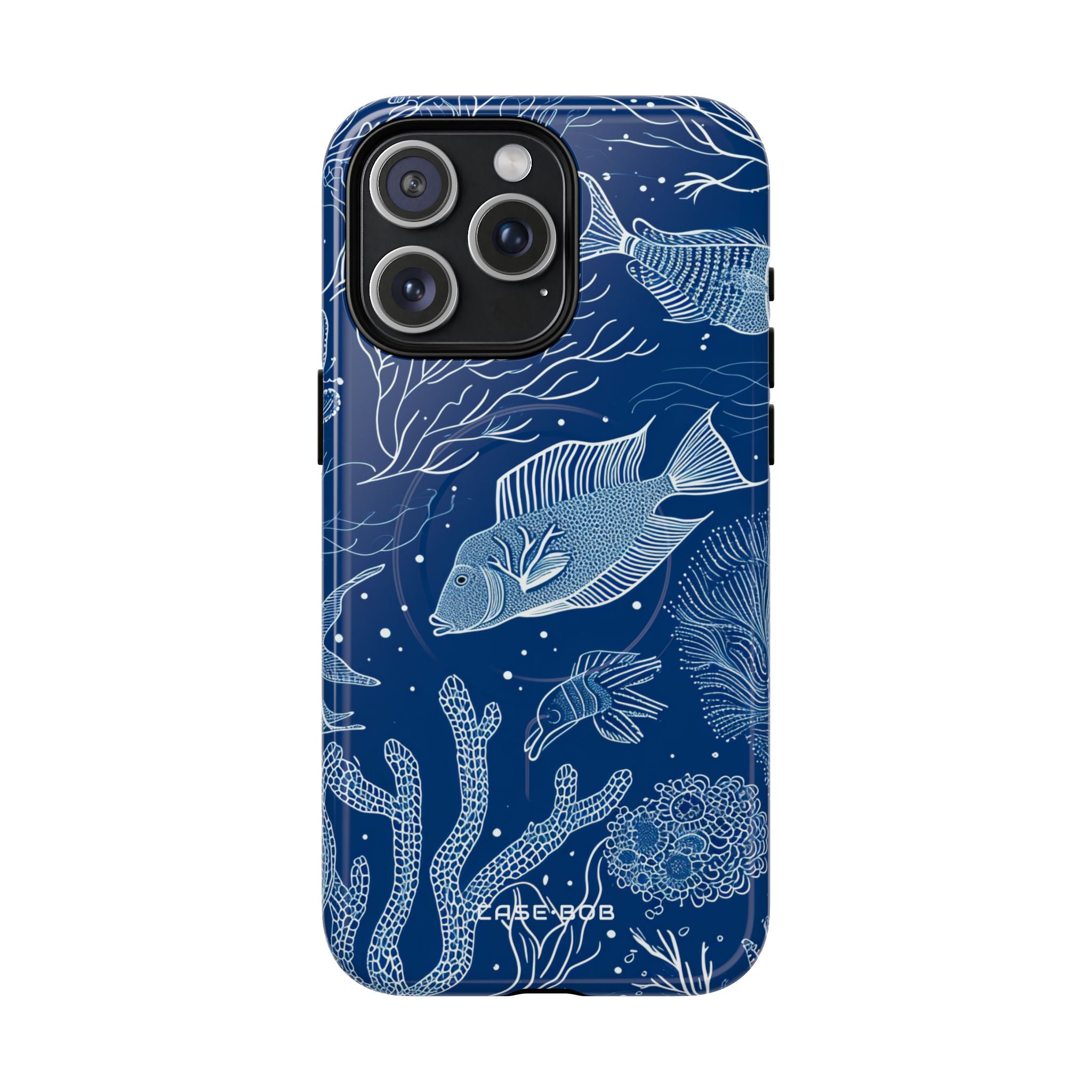 Navy Scale Reef iPhone 15 Pro Max Case - Tough+