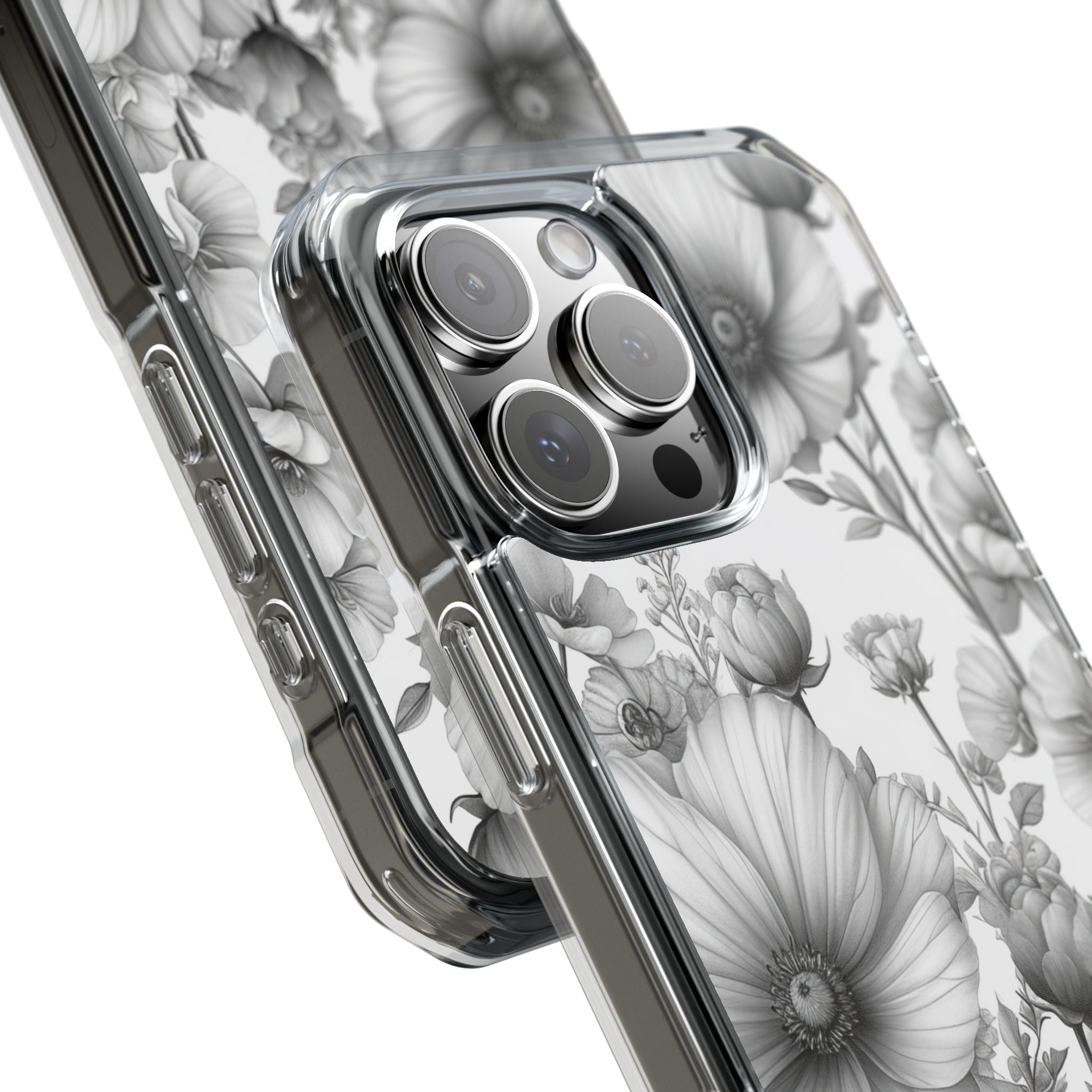 Vintage Floral Etching iPhone 16 - Impact Clear+