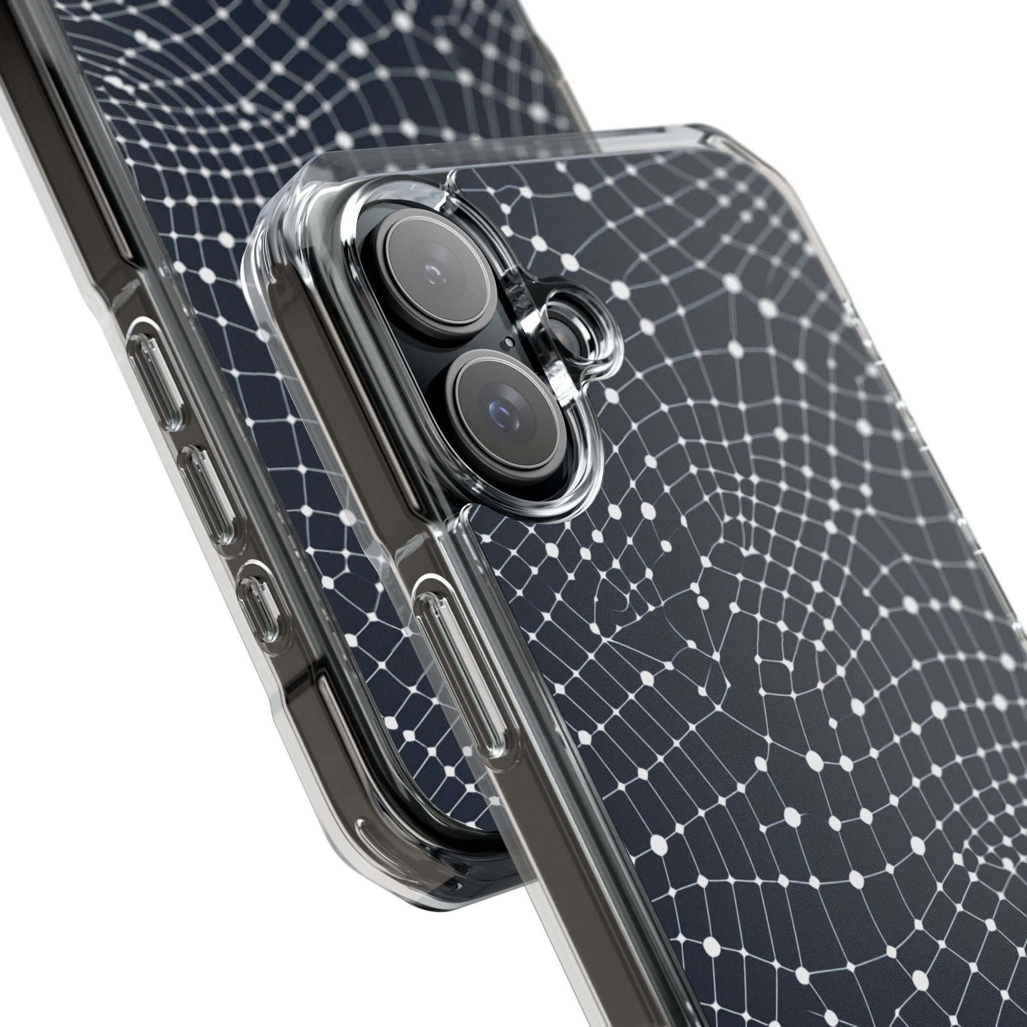 Warped Grid Web iPhone 16 - Impact Clear+
