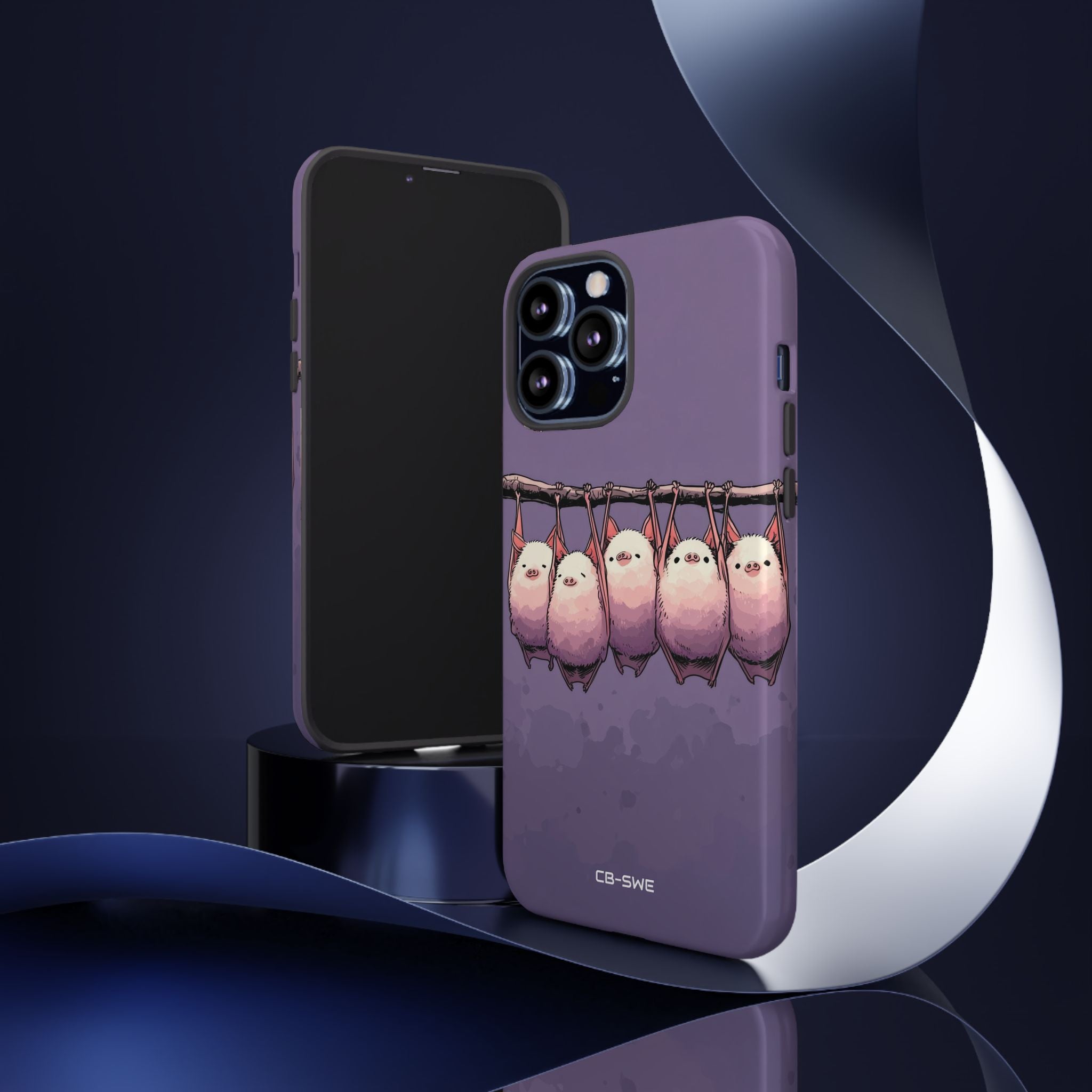 Bats Hang Playfully - iPhone Case