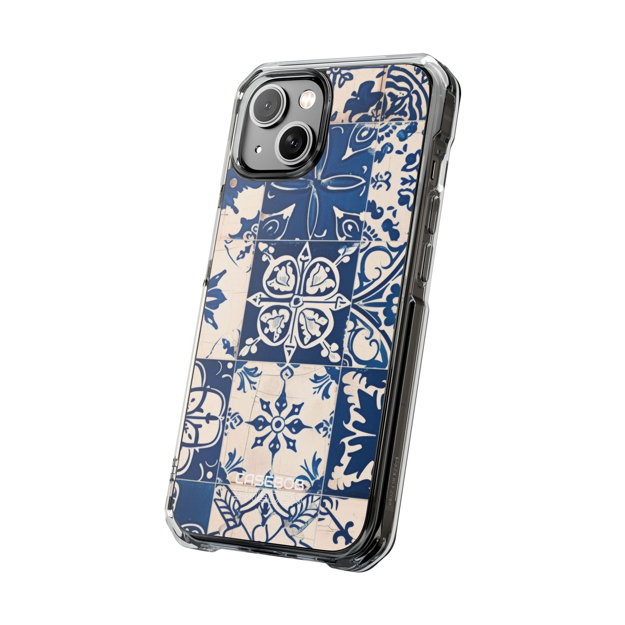 Ornate Blue Tiles iPhone 14 - Impact Clear+