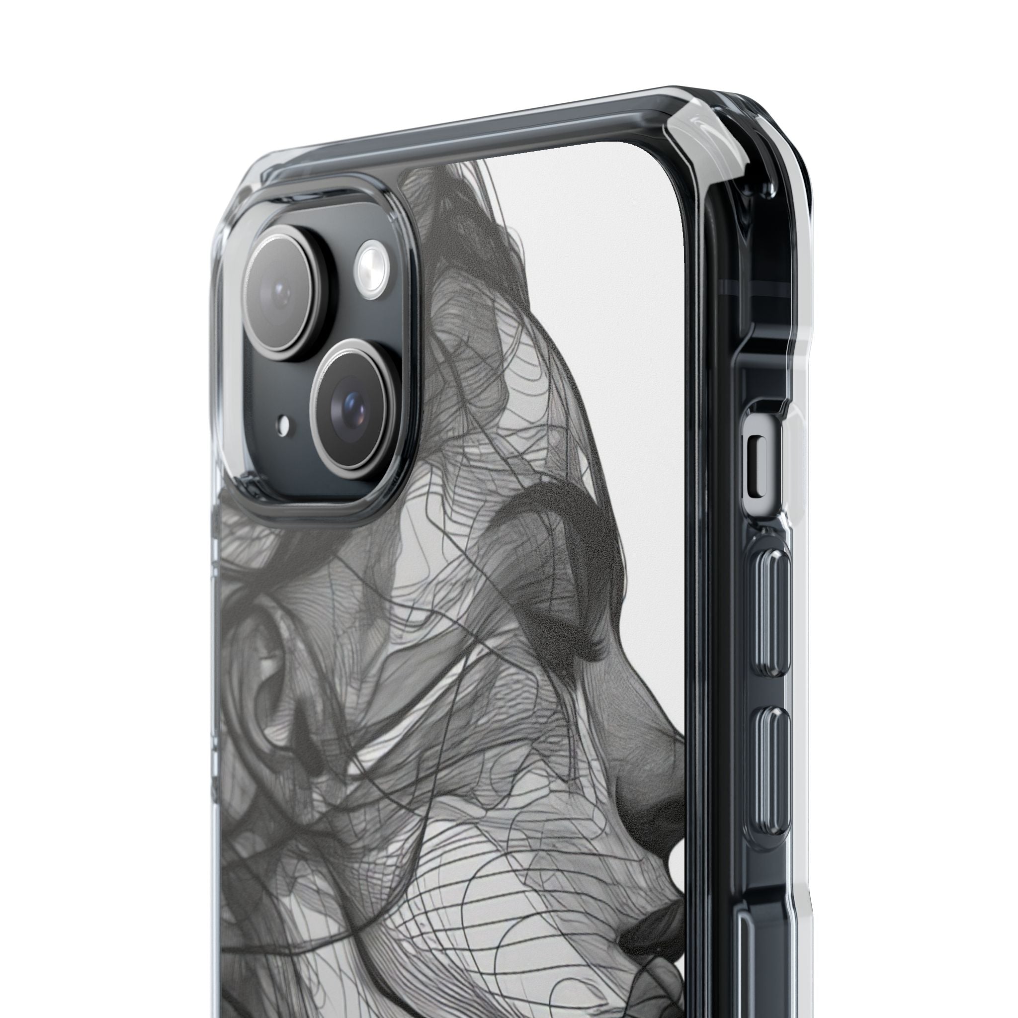 Windswept Woman Lines iPhone 15 - Impact Clear+