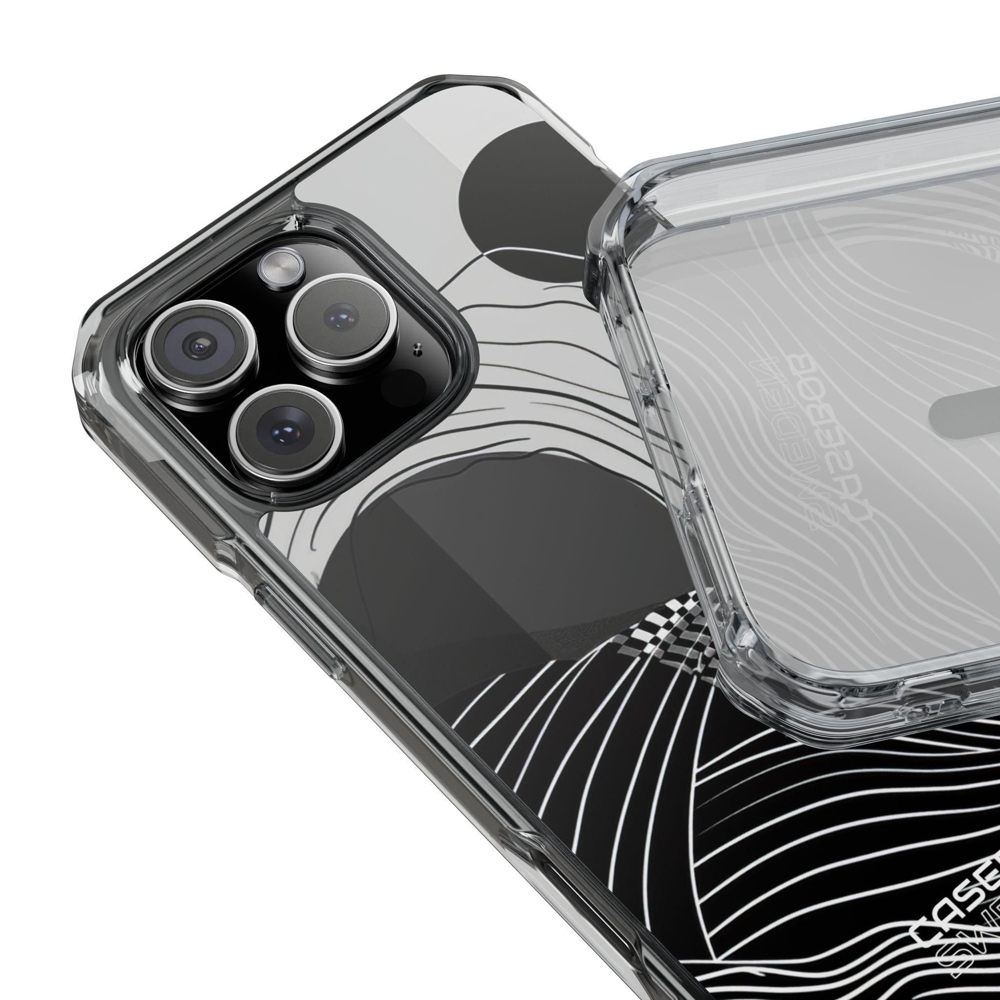 Monochrome Motion Flow iPhone 16 - Impact Clear+