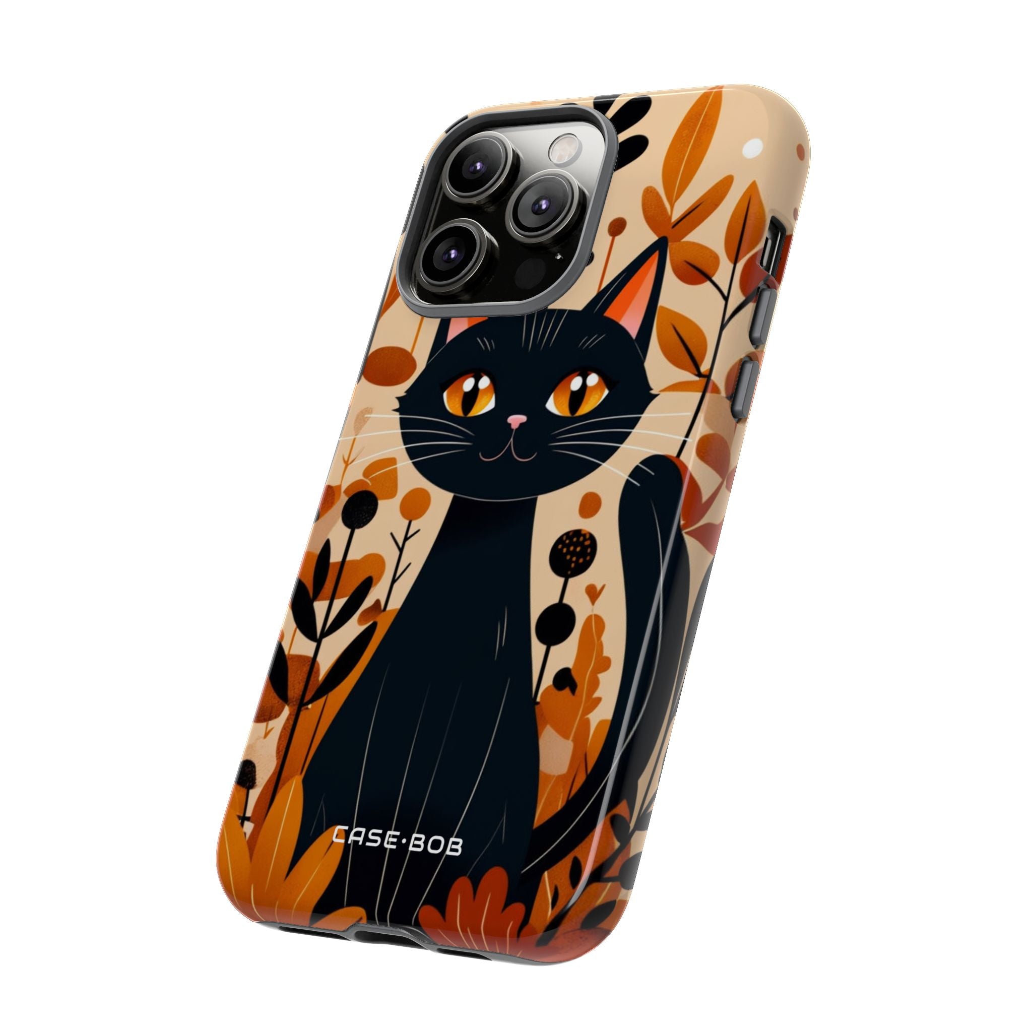 Black Cat Glow iPhone 14 Pro Max Case - Tough