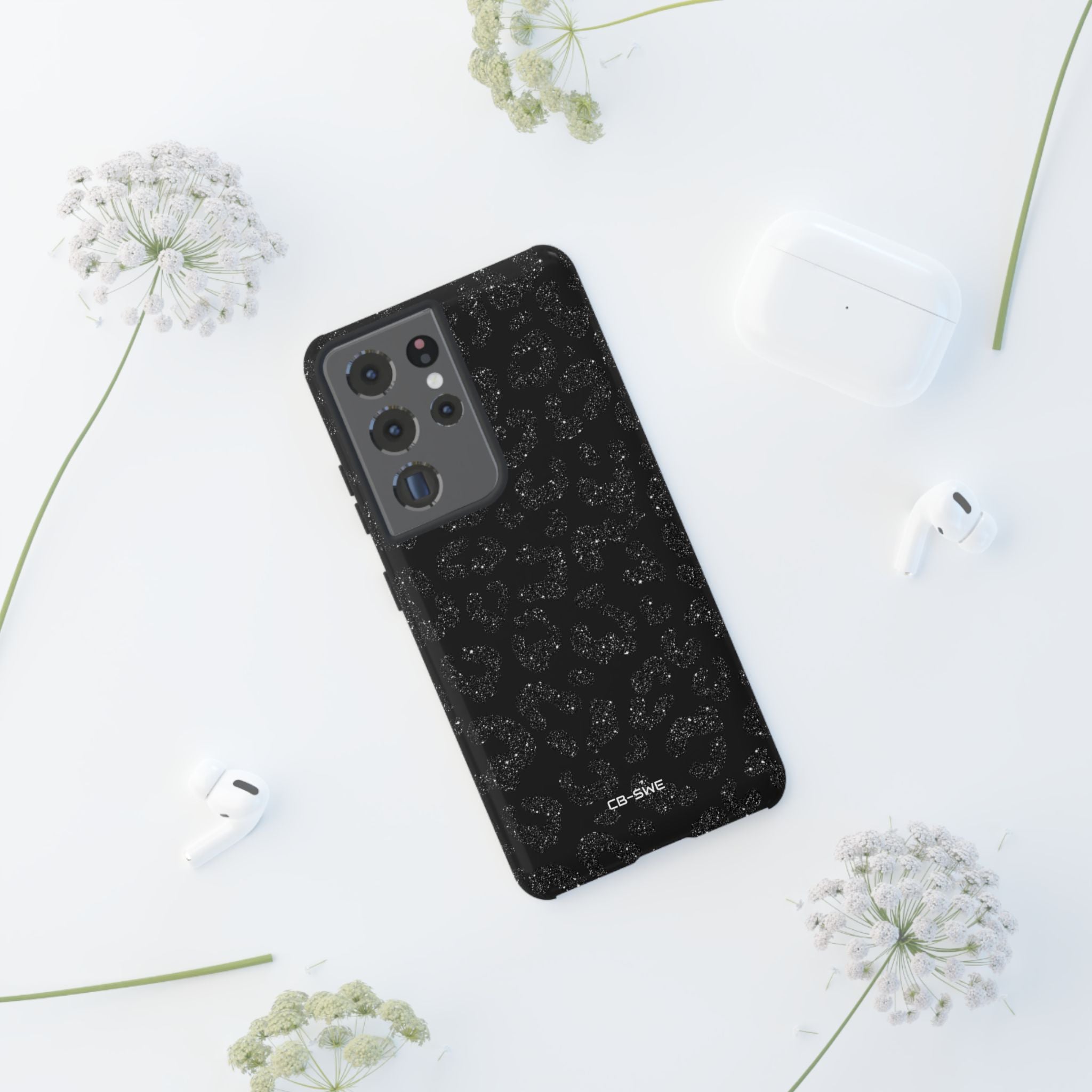 Glittery Leopard Elegance - Samsung Case