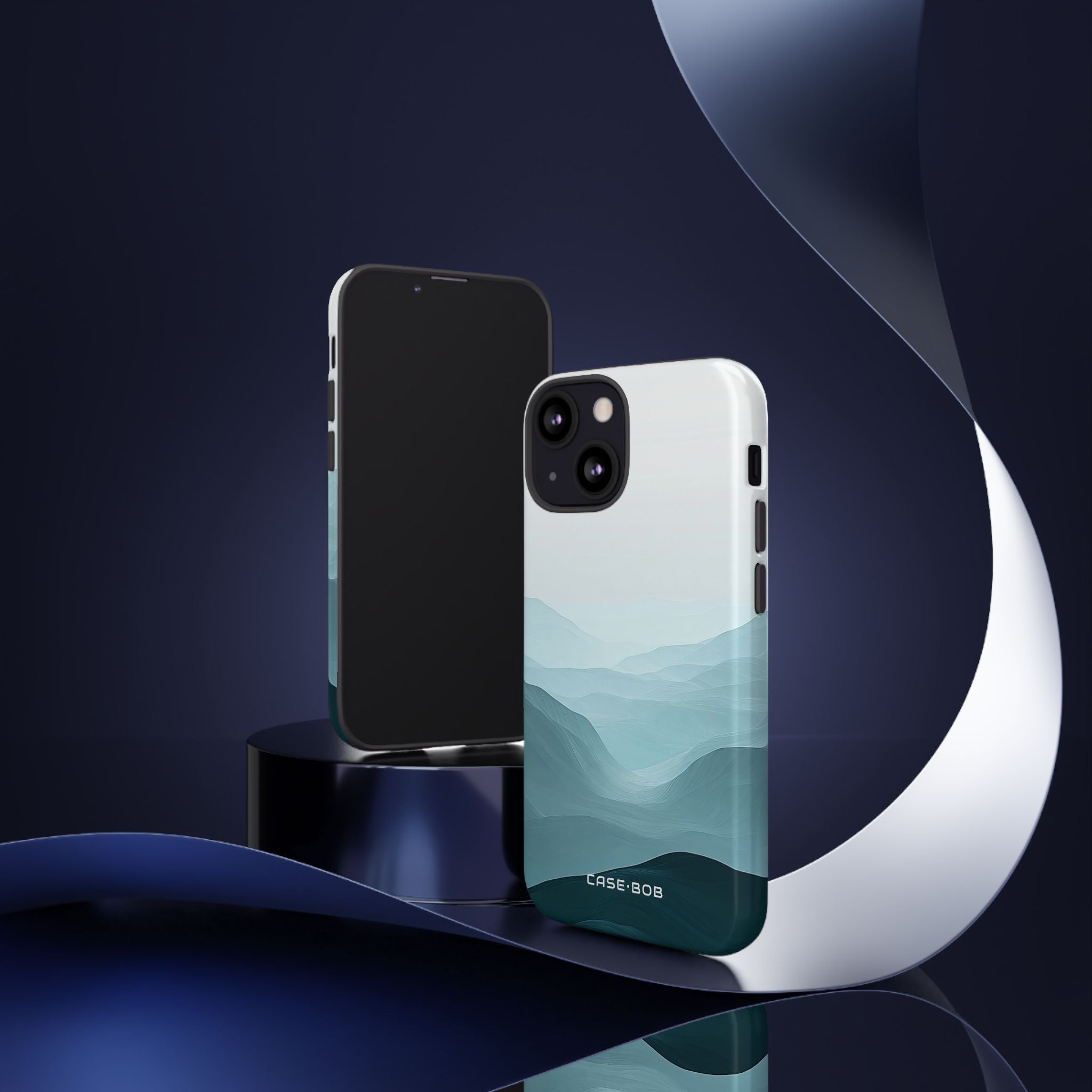 Teal Mist Mountains iPhone 13 Mini Case - Tough