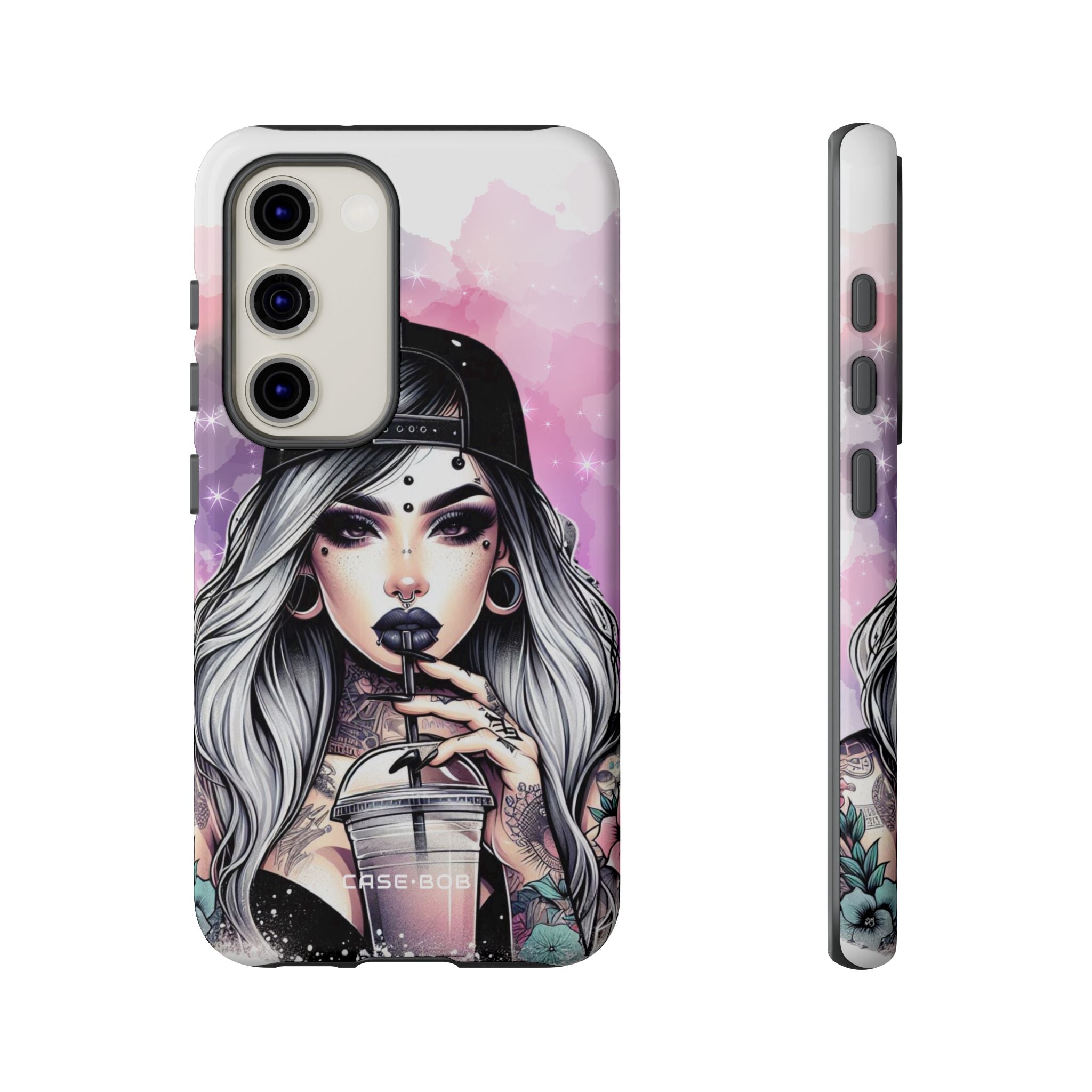 Silver Sip Nebula Samsung S23 Case - Tough