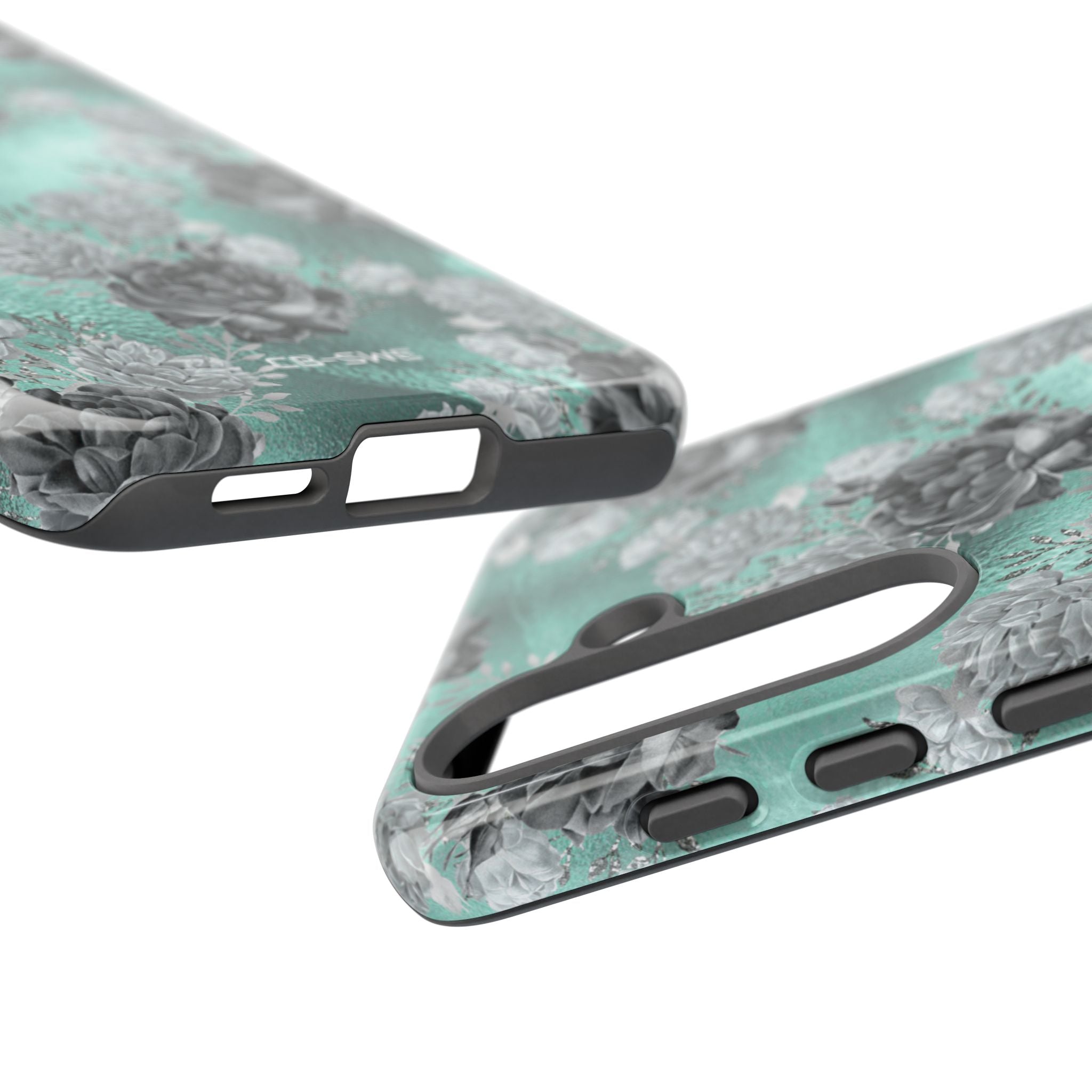 Teal Floral Elegance - Samsung Case