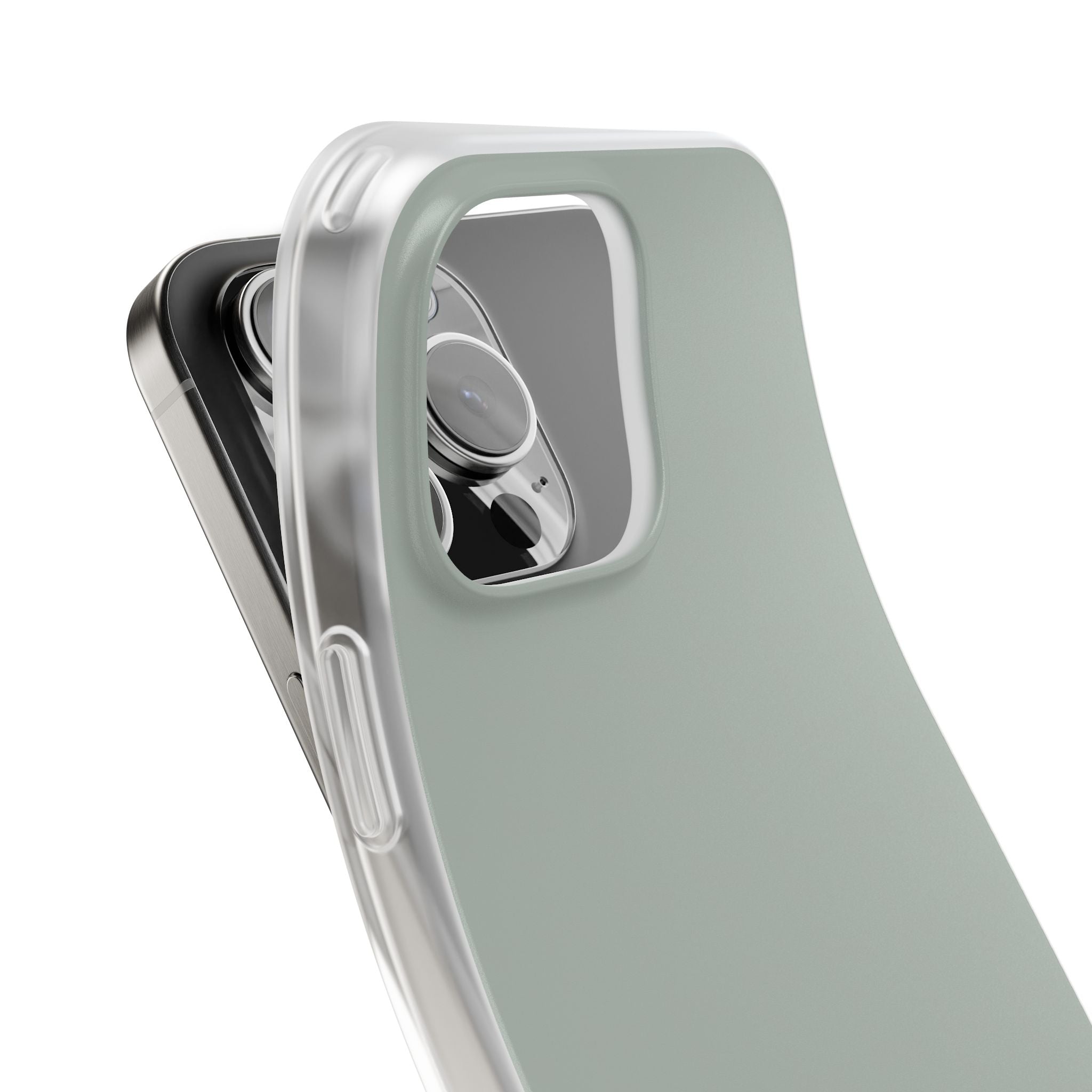 Aschgraue iPhone-Hülle – Flexi