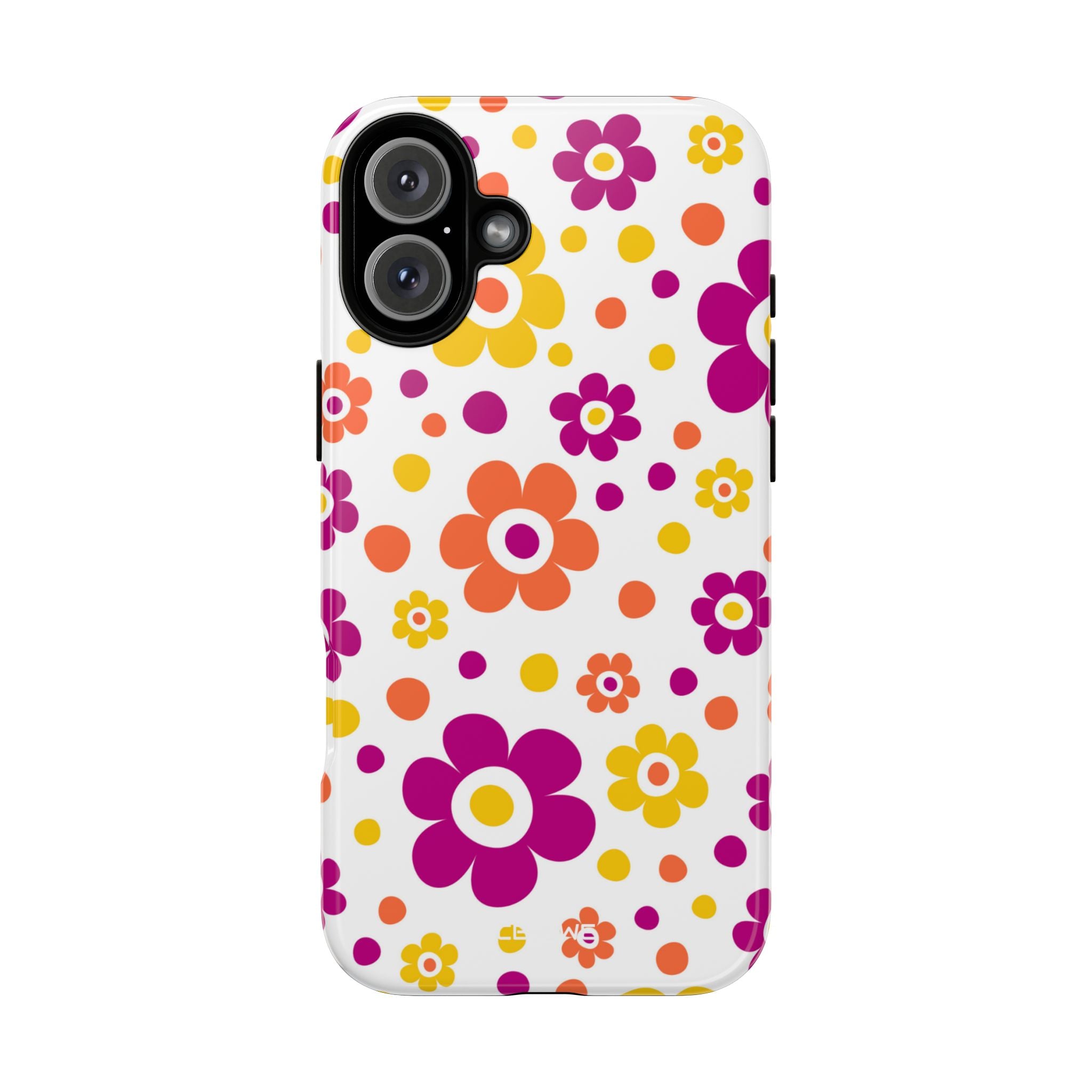 Retro Floral Playfulness - iPhone Case