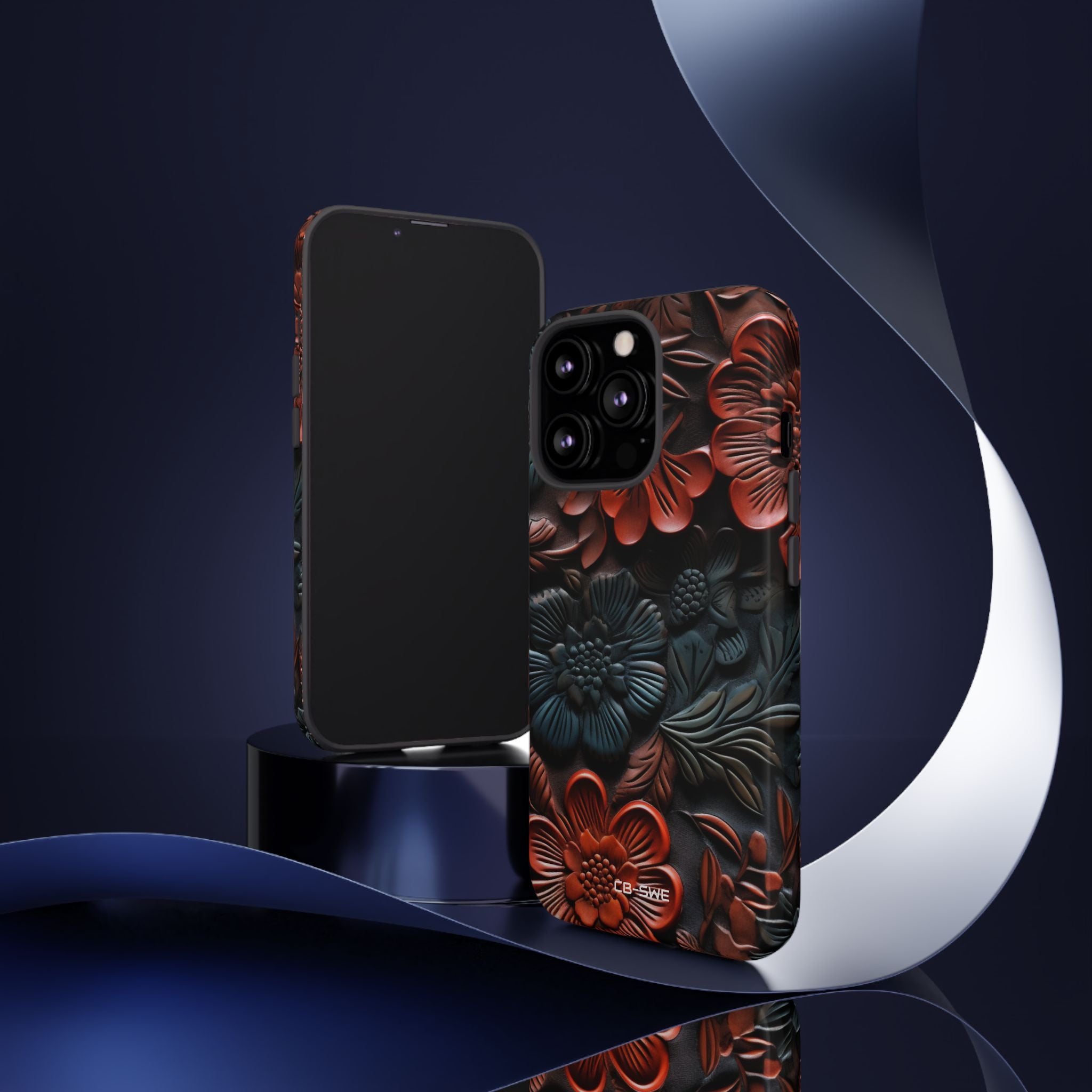 Sculpted Floral Elegance - iPhone Case