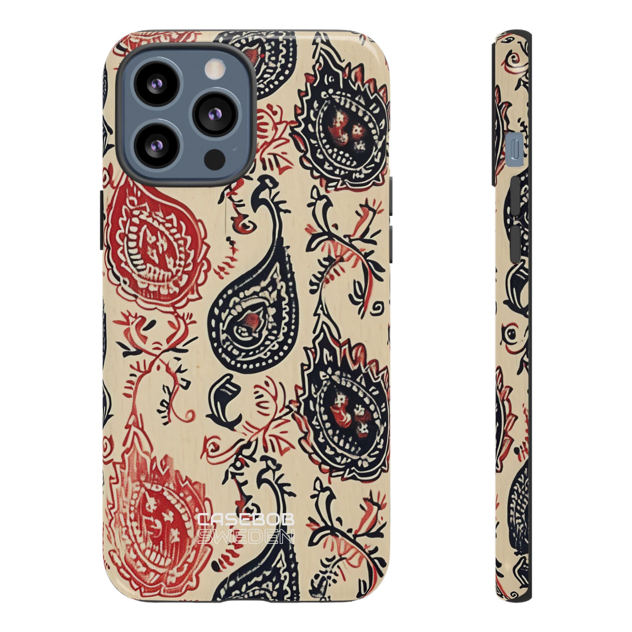 Navy Paisley Swirl iPhone 13 - Tough
