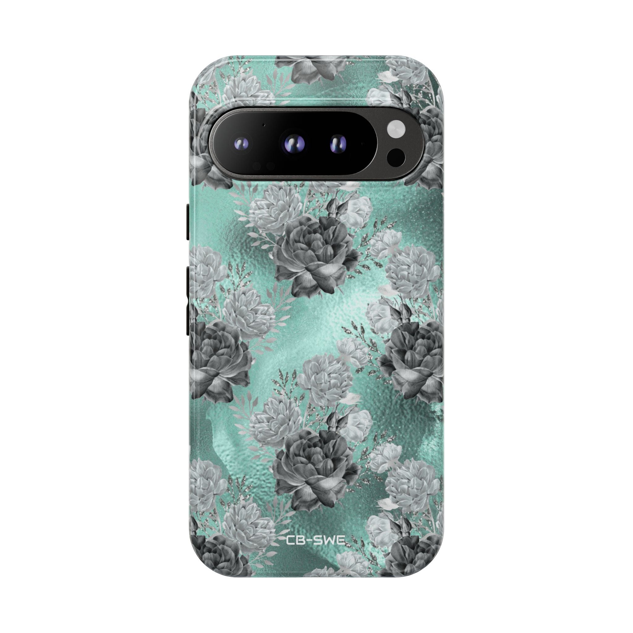 Teal Floral Elegance - Google Pixel Case