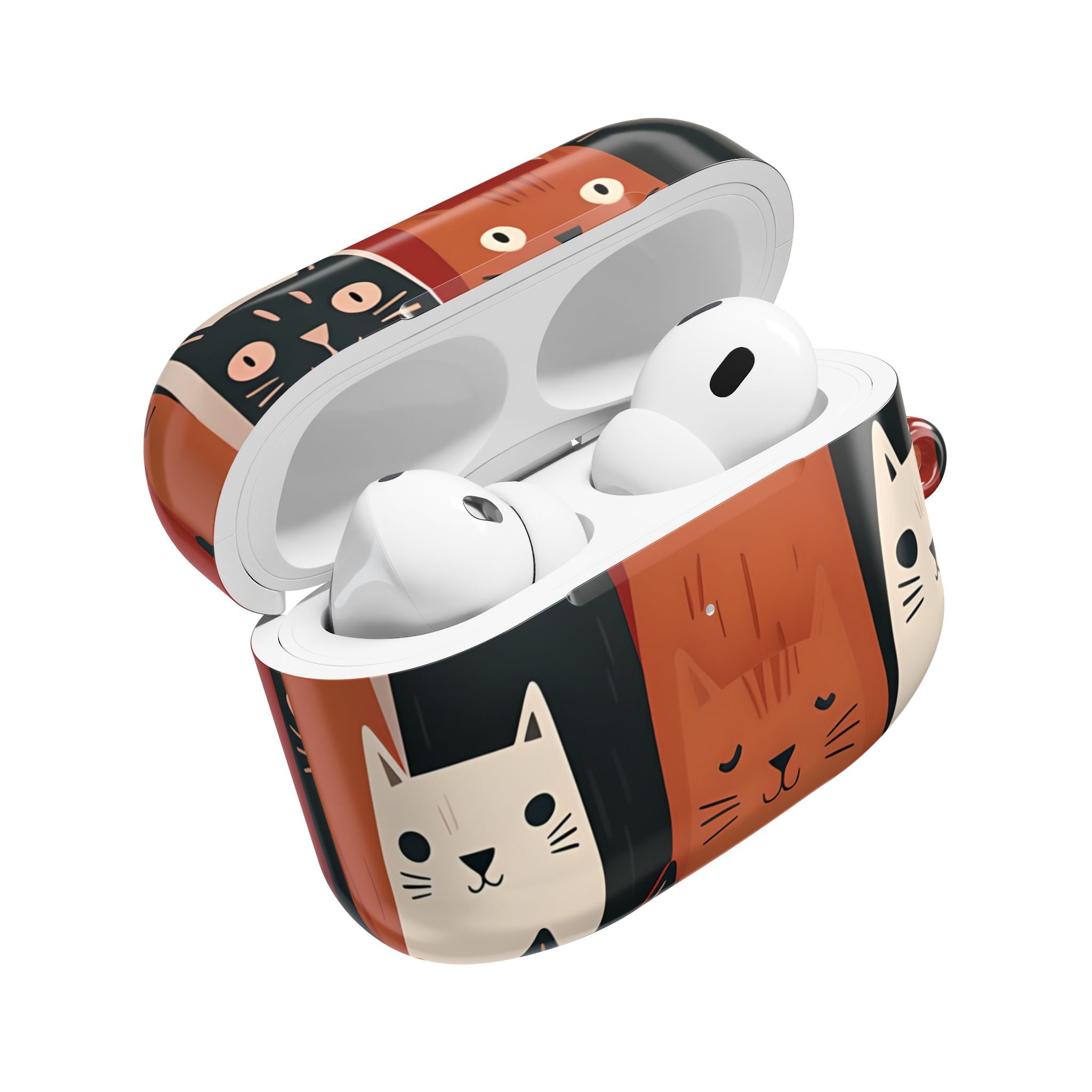 Cat Columns Orange - AirPods Case