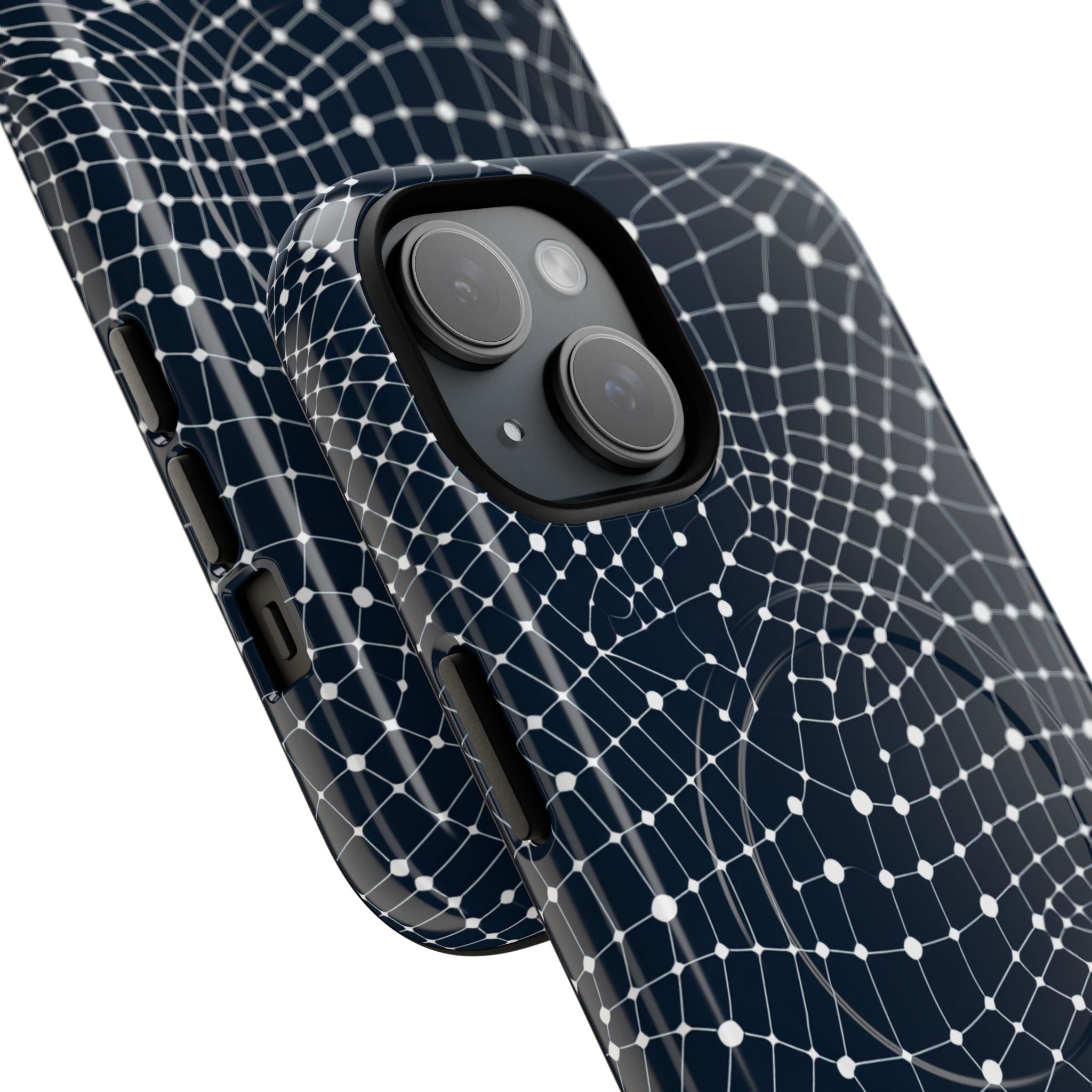 Warped Grid Web iPhone 15 - Tough+