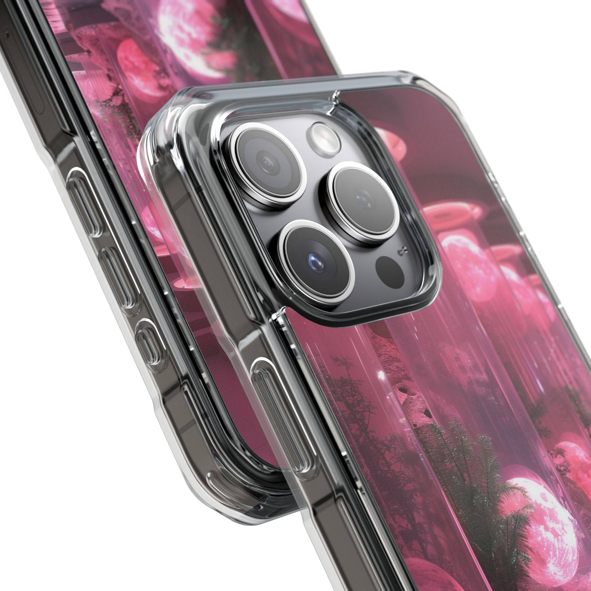 Futuristic Moon Garden iPhone 15 - Impact Clear+