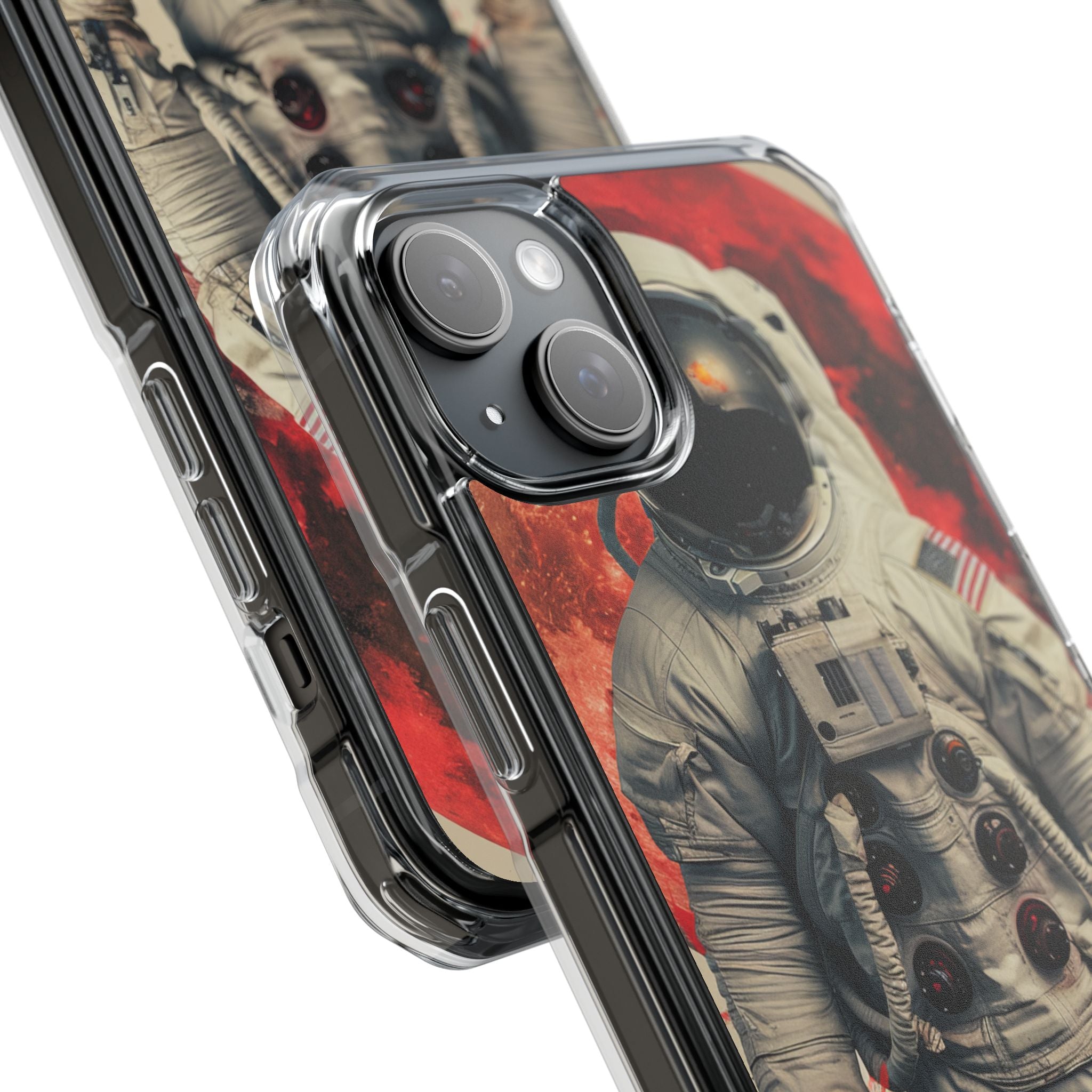 Crimson Spacewalk Dream iPhone 15 - Impact Clear+