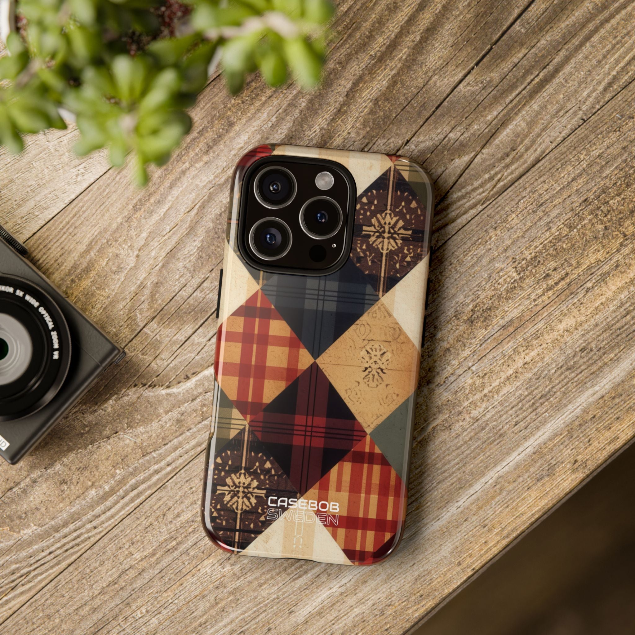 Rustic Quilt Charm iPhone 16 - Tough