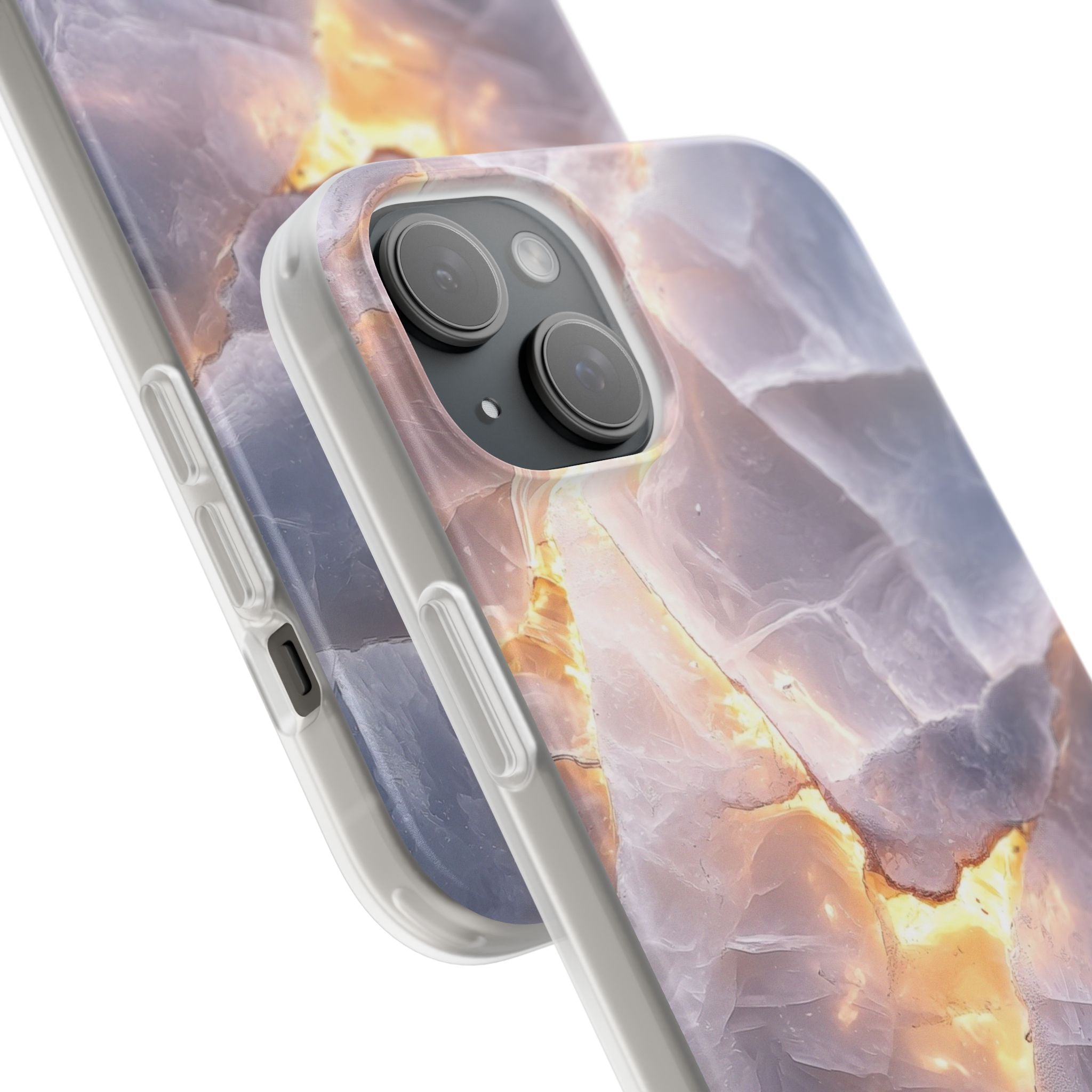 Crystal Veins iPhone 15 Plus Case - Soft