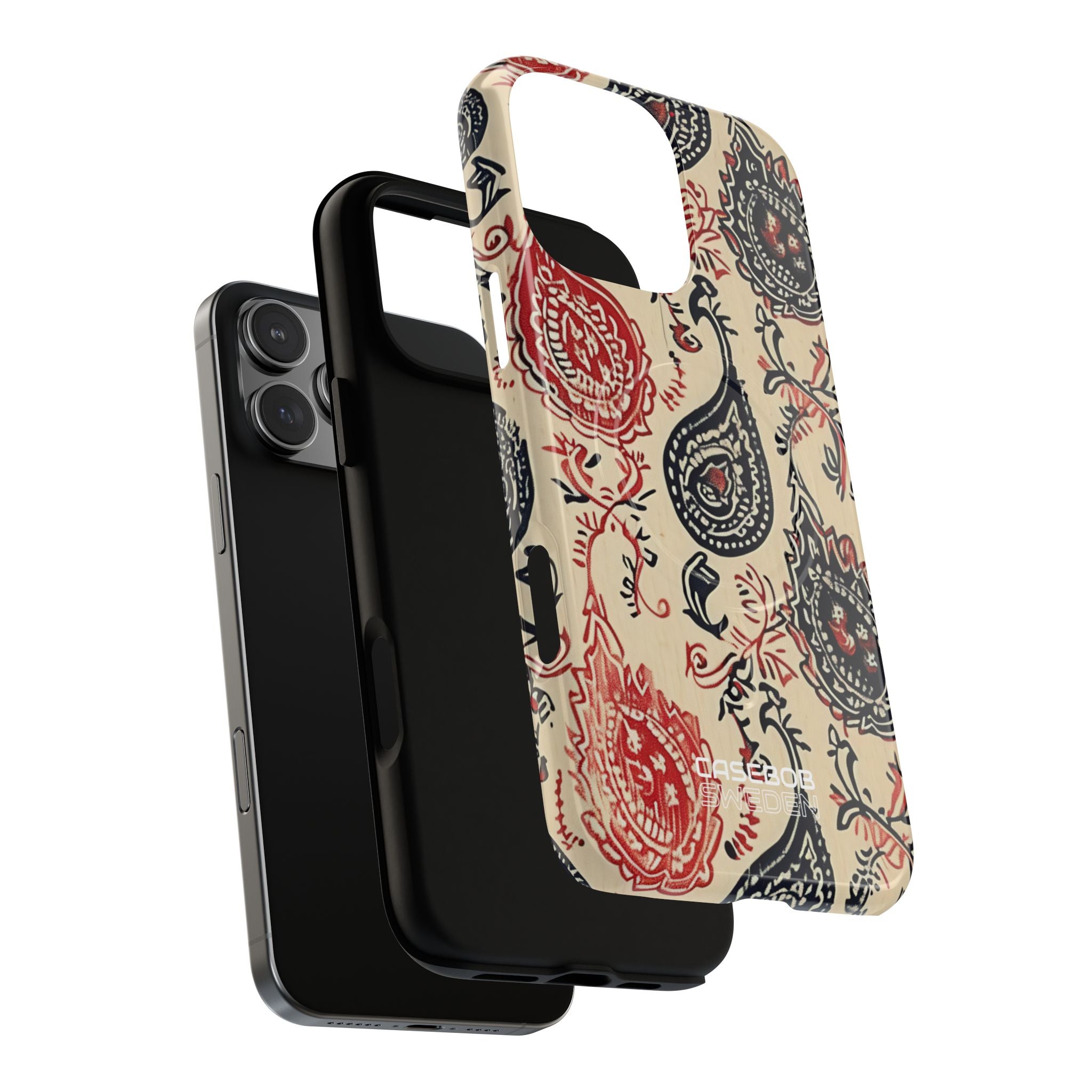 Navy Paisley Swirl iPhone 16 - Tough+