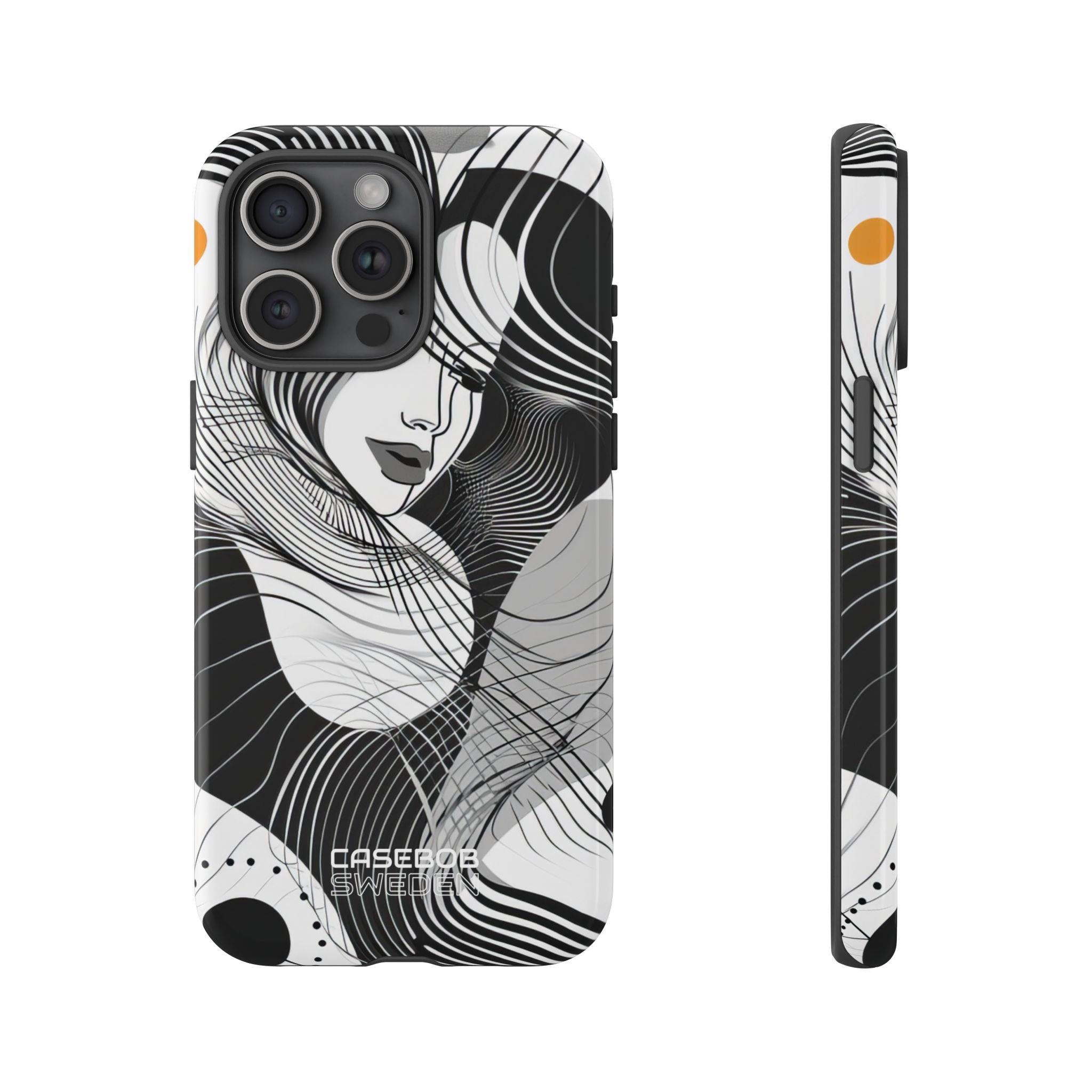Orange Wave Motion iPhone 15 - Tough