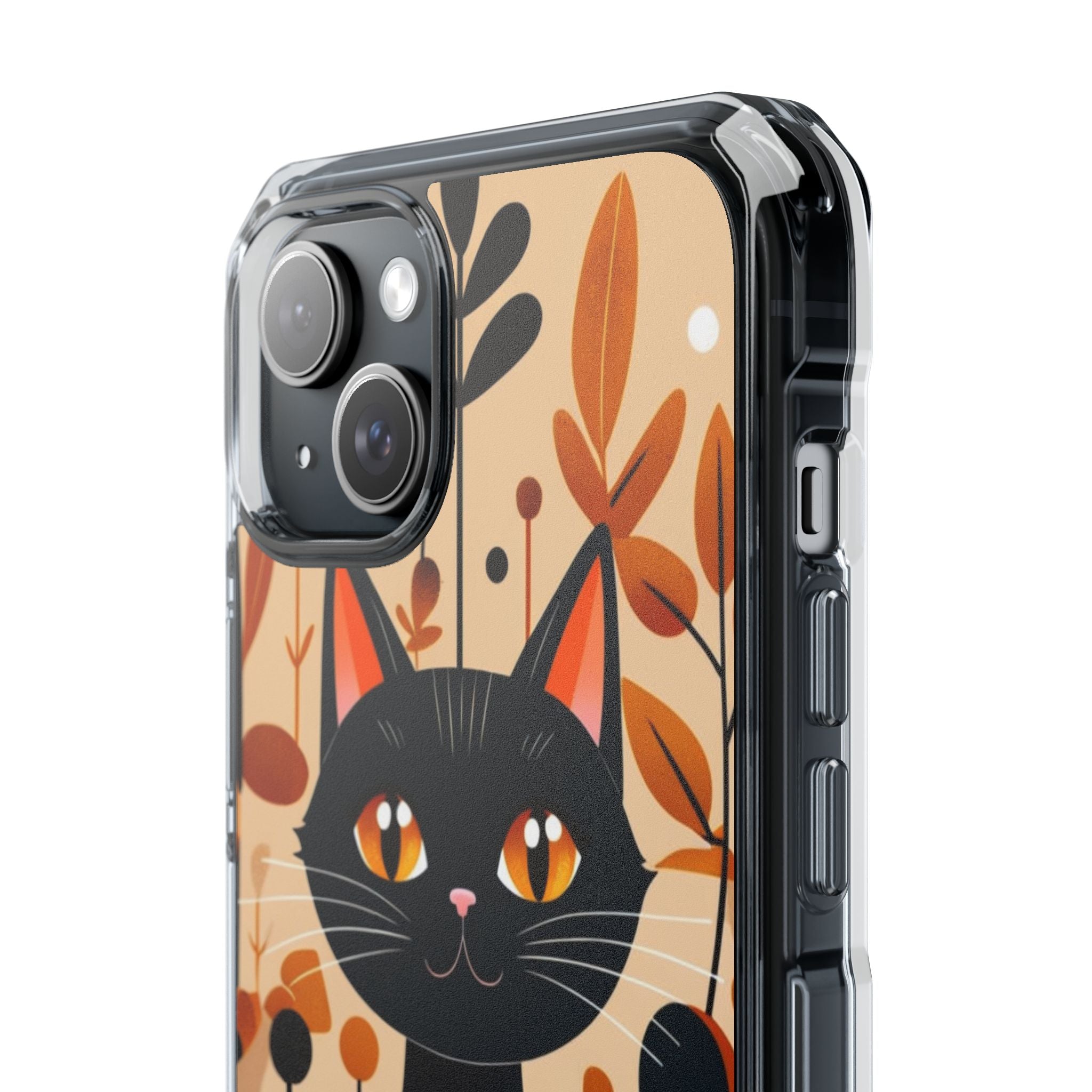 Black Cat Glow iPhone 15 Plus Case - Impact