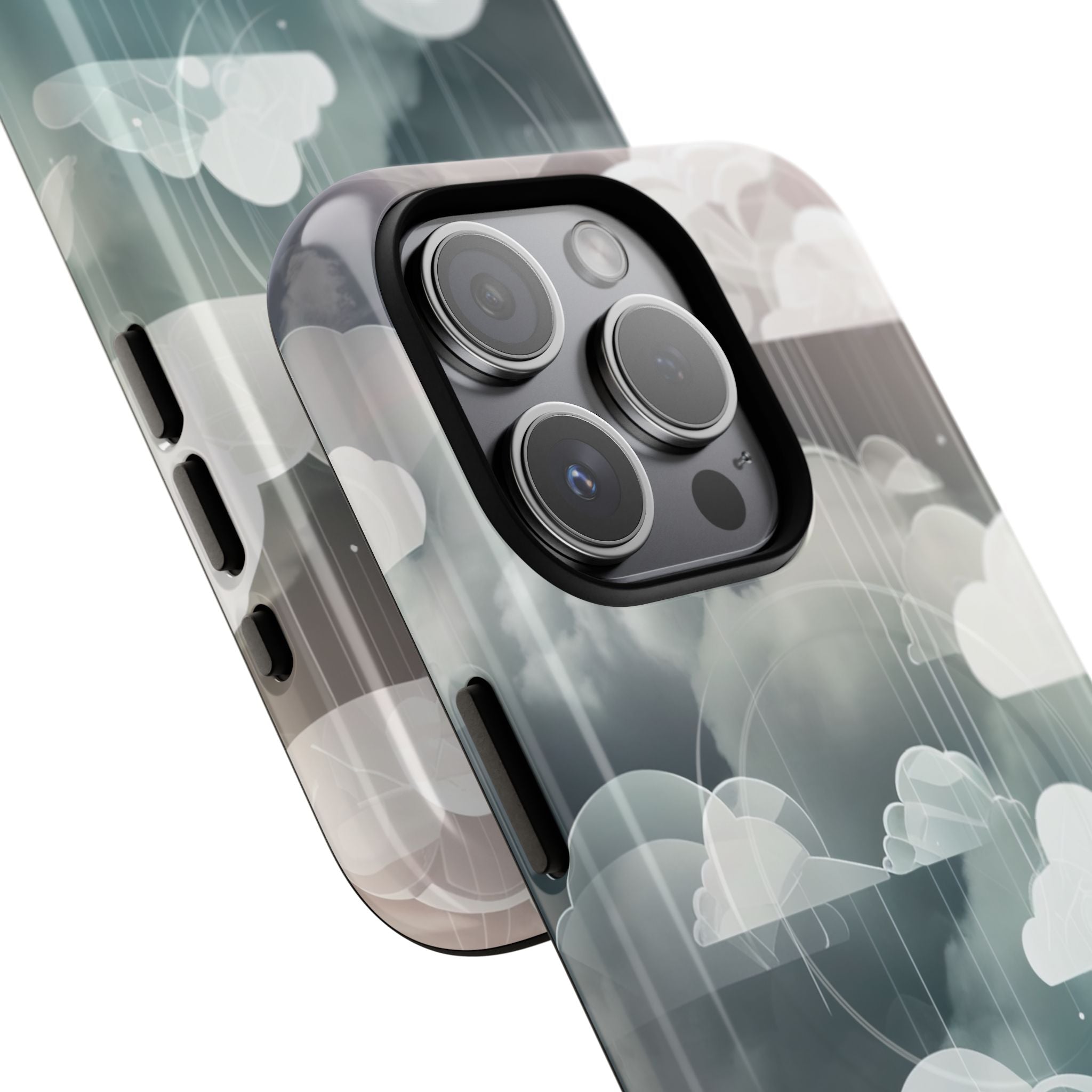 Silver Dream Clouds iPhone 15 - Tough+