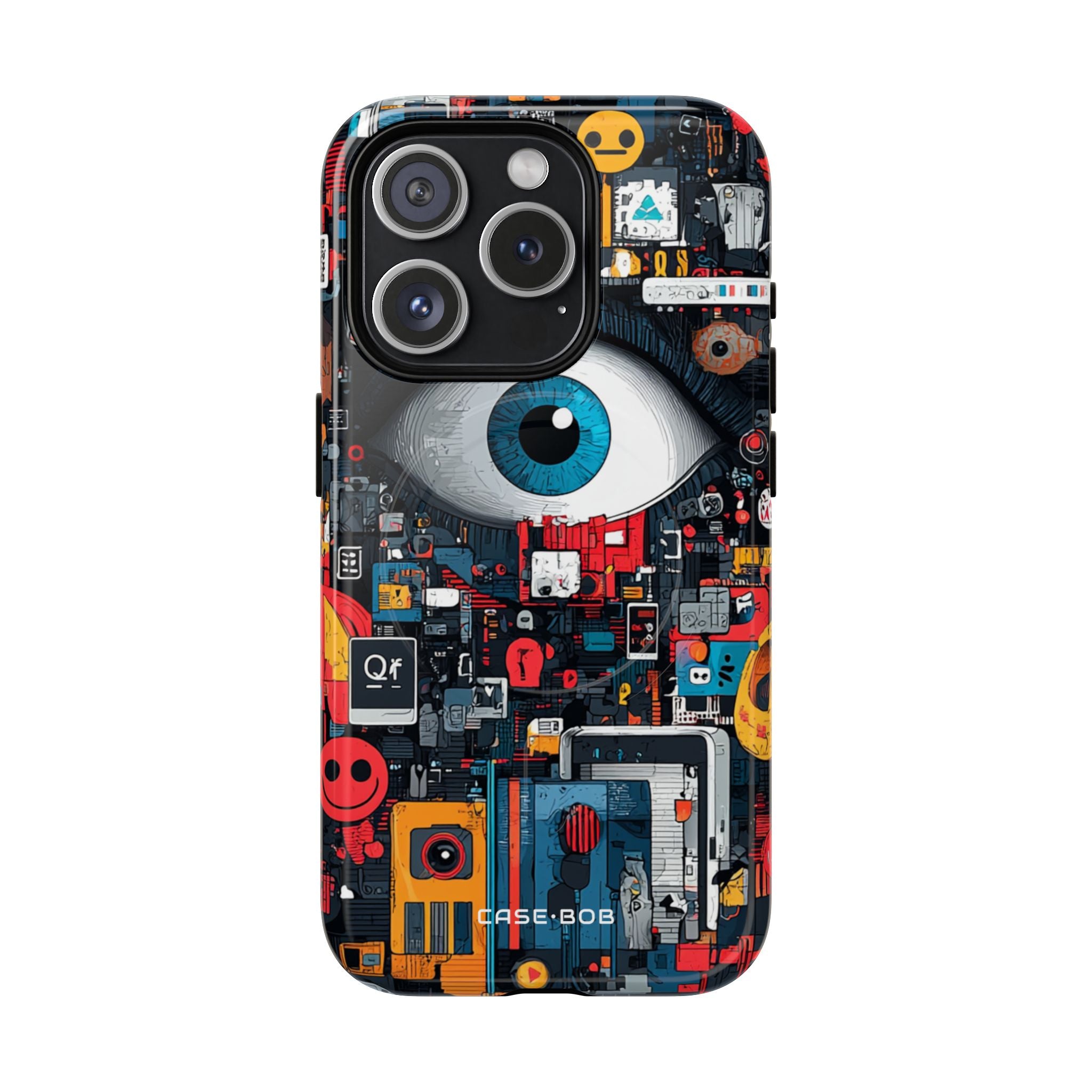 Digital Eye Blue iPhone 15 Pro Case - Tough+